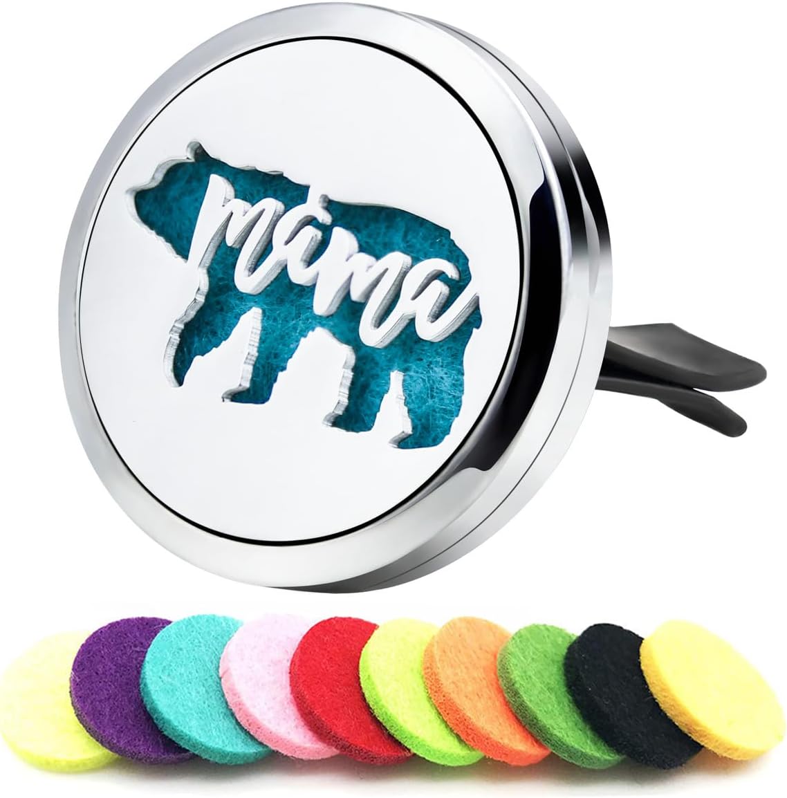 30mm Mama Bear Car Diffuser Vent Clip Essential Oil Aromatherapy Air Freshener Vent Clips Car