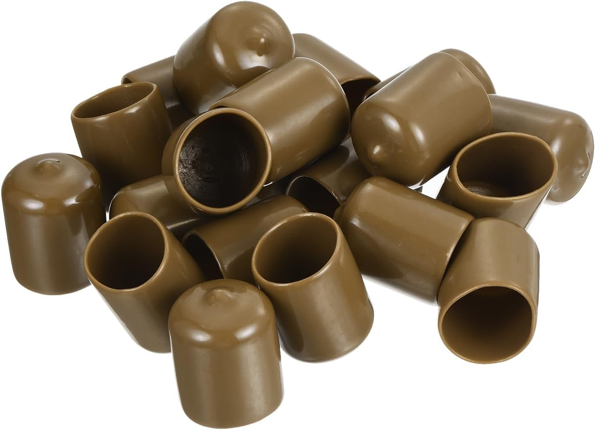 uxcell 20pcs Rubber End Caps 21mm ID Vinyl PVC Round Tube Bolt Cap Cover Screw Thread Protectors