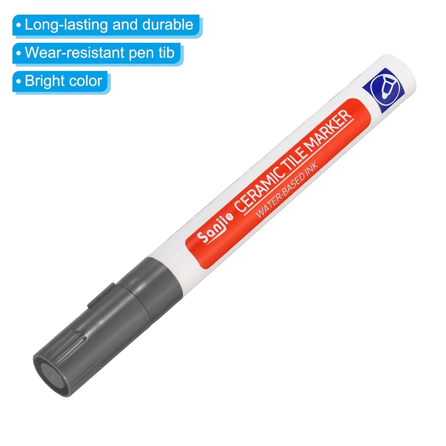 PATIKIL Grout Pen, 4 Pack Dark Grey Tile Marker Waterproof Grout Sealer Pen Tile Repair Pens Paint