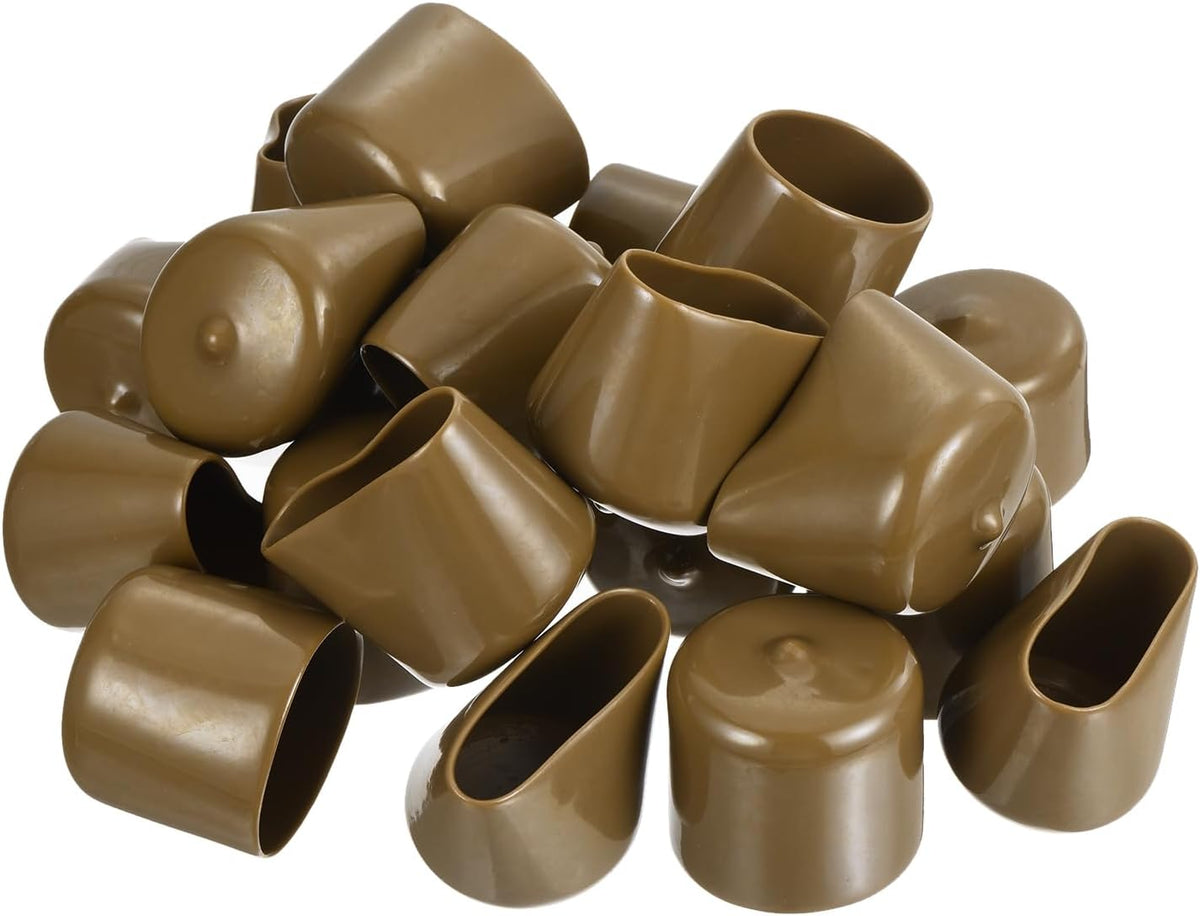 uxcell 20pcs Rubber End Caps 34mm ID Vinyl PVC Round Tube Bolt Cap Cover Screw Thread Protectors