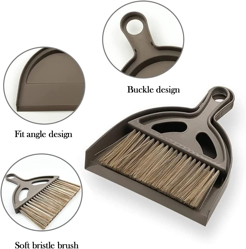 Small Broom and Dustpan Set Mini Dustpan and Brush, Hand Broom and Dustpan Set, Mini Broom and