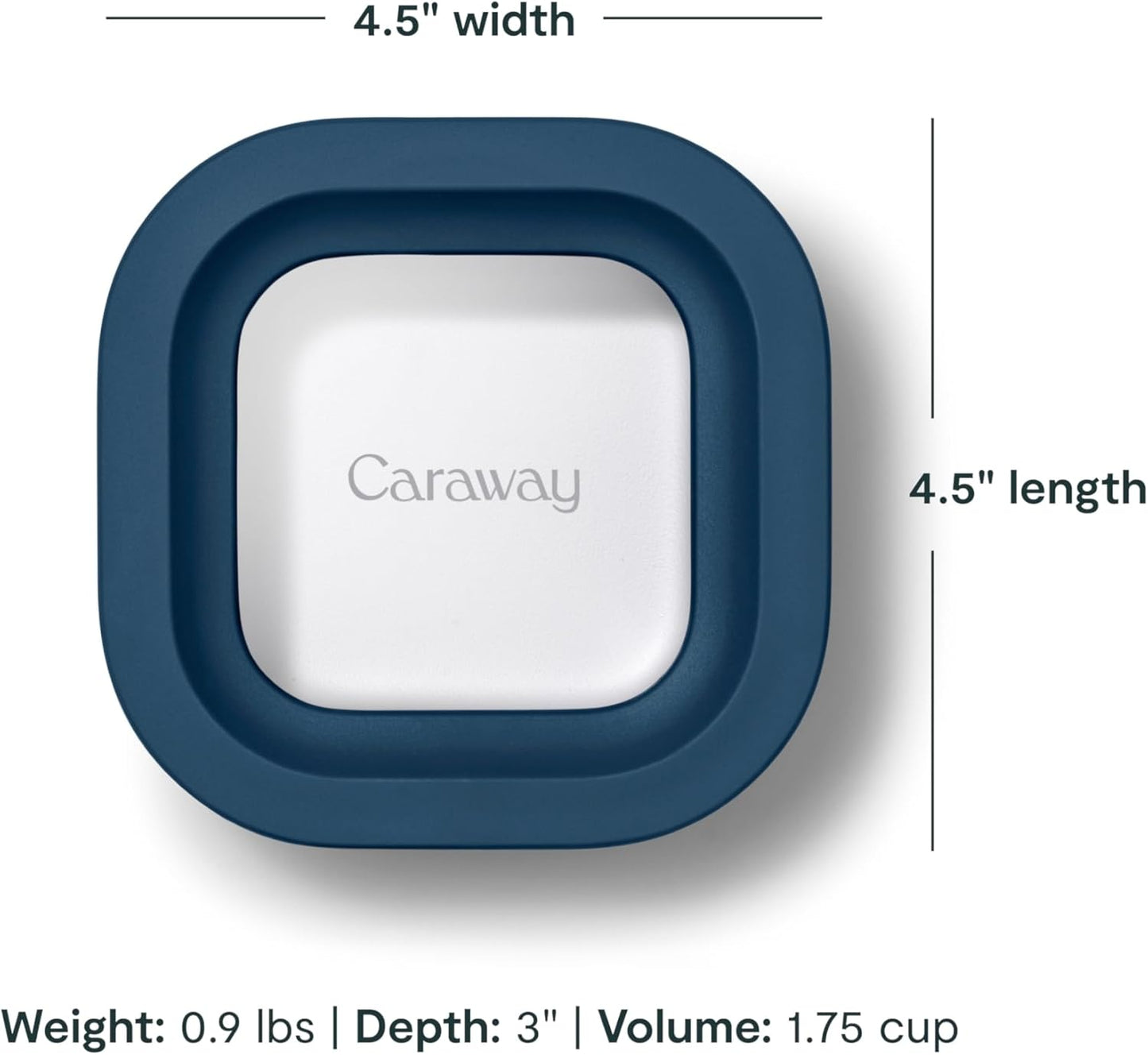 Caraway 6pc Food Storage Container Set - 1.75 Cup Glass Storage Container for Food (6) - Non-Toxic