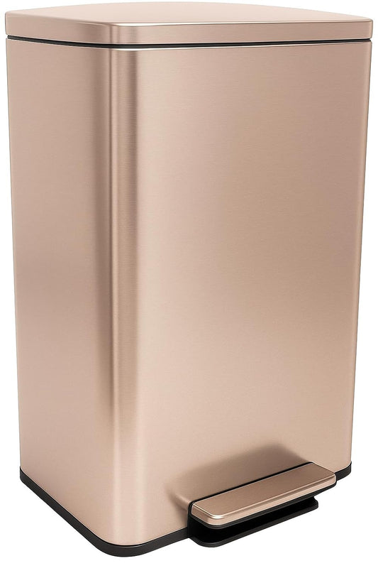 SIMPLI-MAGIC 13.2 Gallon (50L) Step Trash Can – Kitchen Garbage Can with Slow-Close Lid – Odor