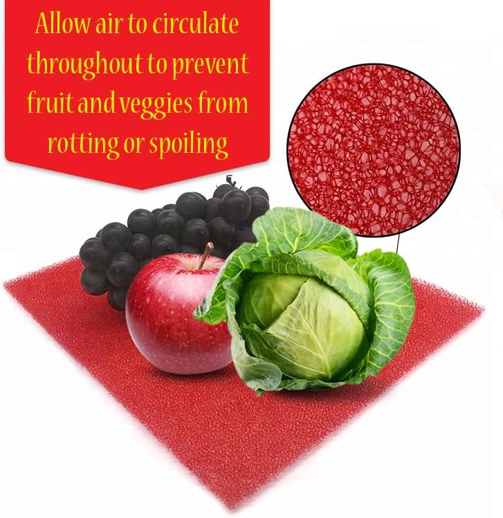 Dualplex® Fruit & Veggie Life Extender Liner for Fridge Refrigerator Drawers, 12x15 Inches (4 Pack)