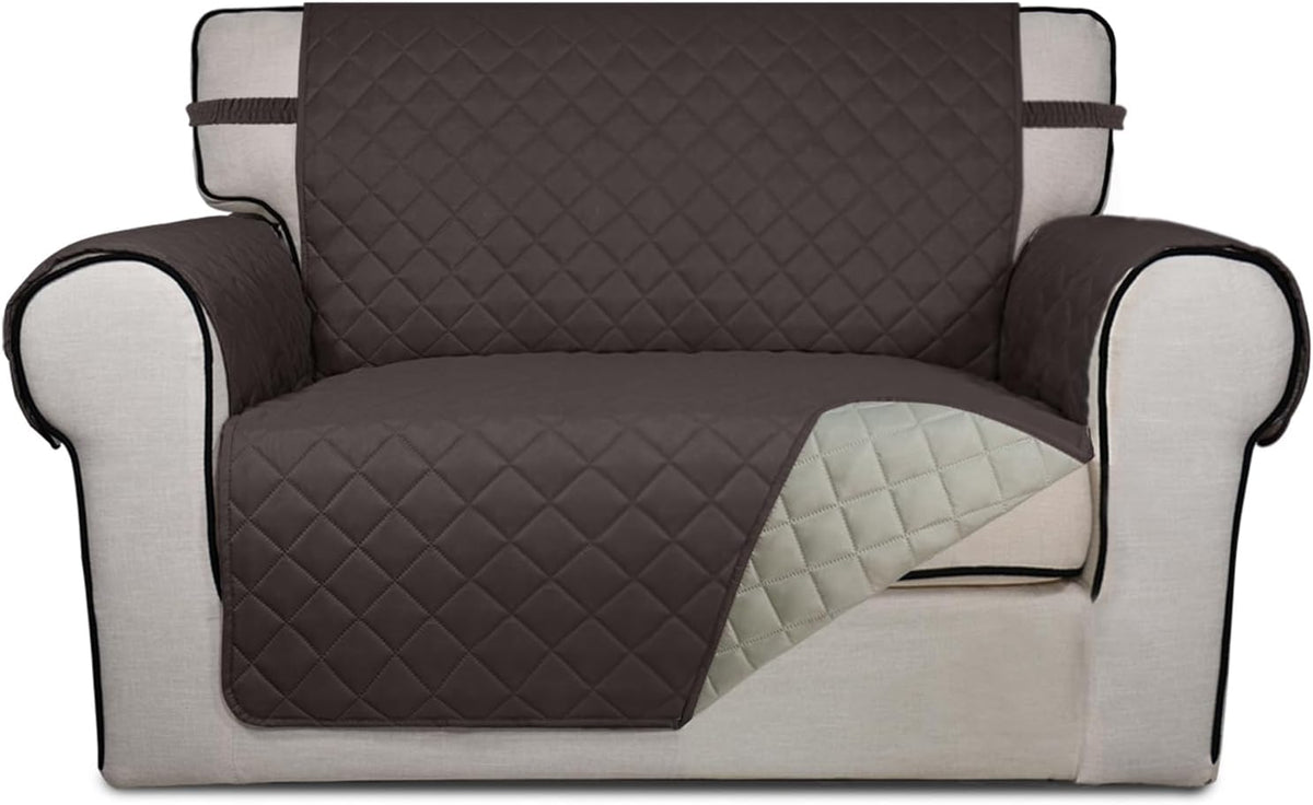 PureFit Reversible Quilted Sofa Cover, Water Resistant Slipcover Furniture Protector, Washable