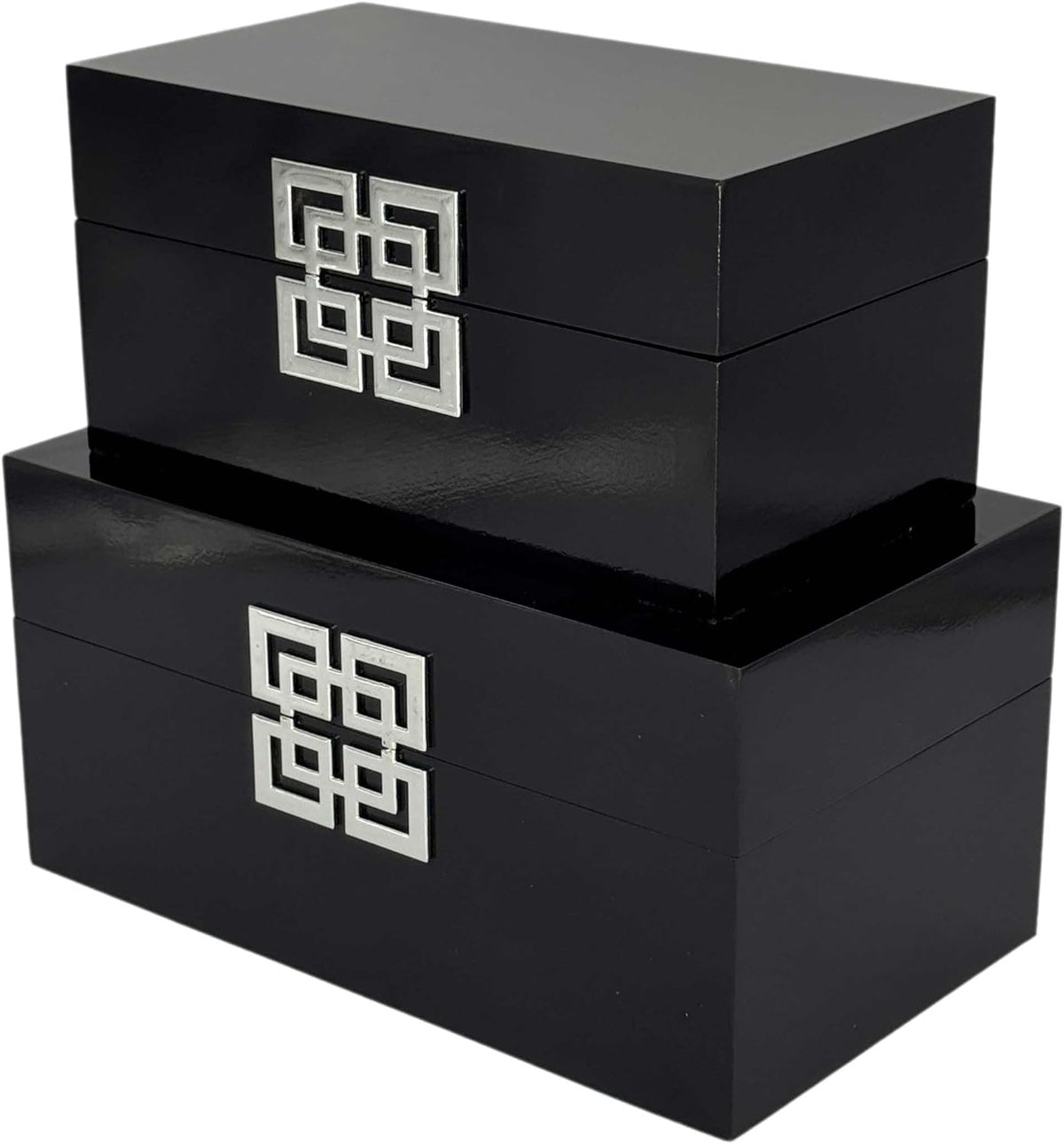 Galt International Storage Box Set Decorative Storage Box w/Hinged Lid Classic Design Wood Decor