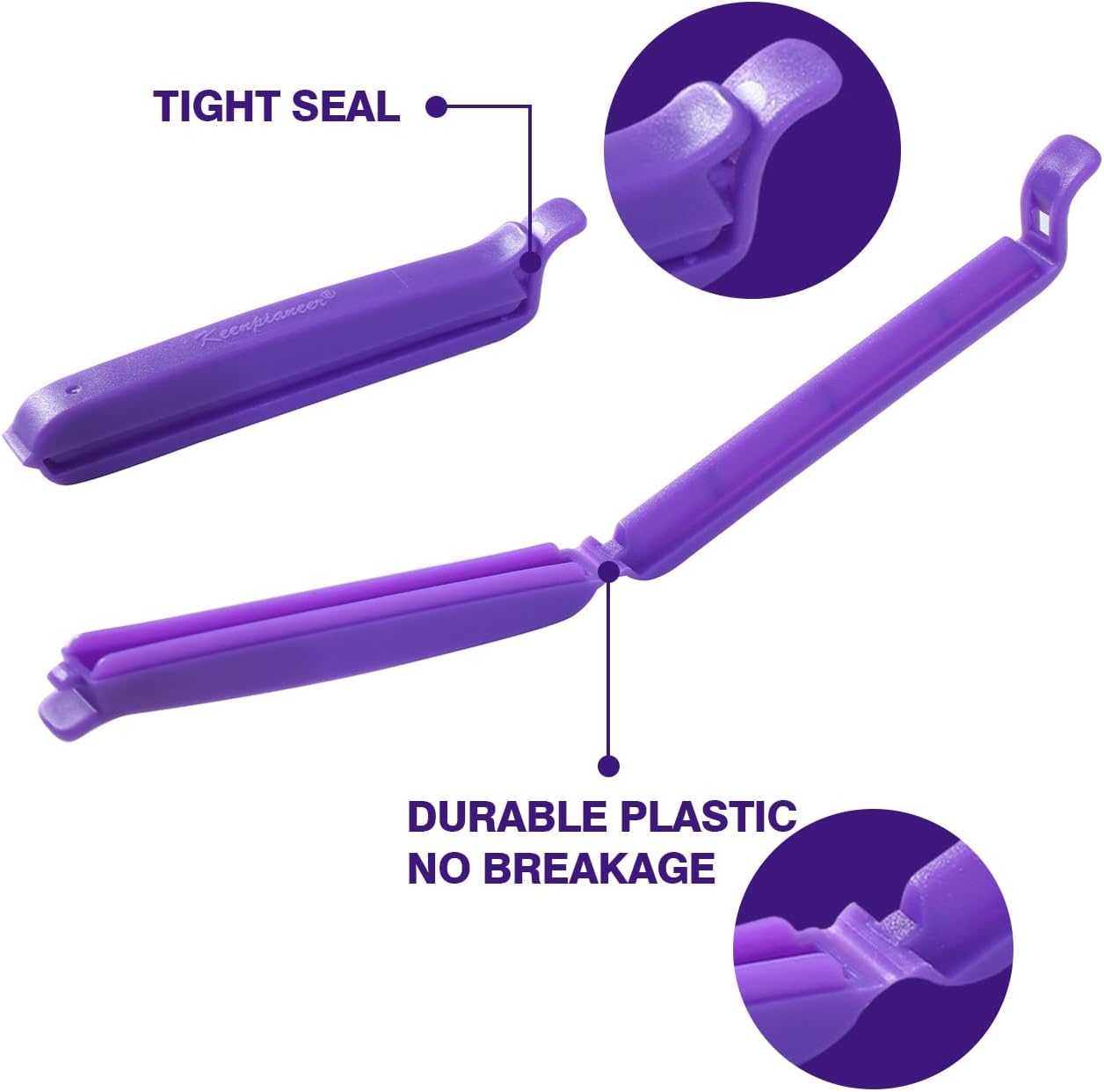 Keenpioneer Bag Sealing Clips for Food and Snack Storage, Decorating/Icing Bag Sealing Clips