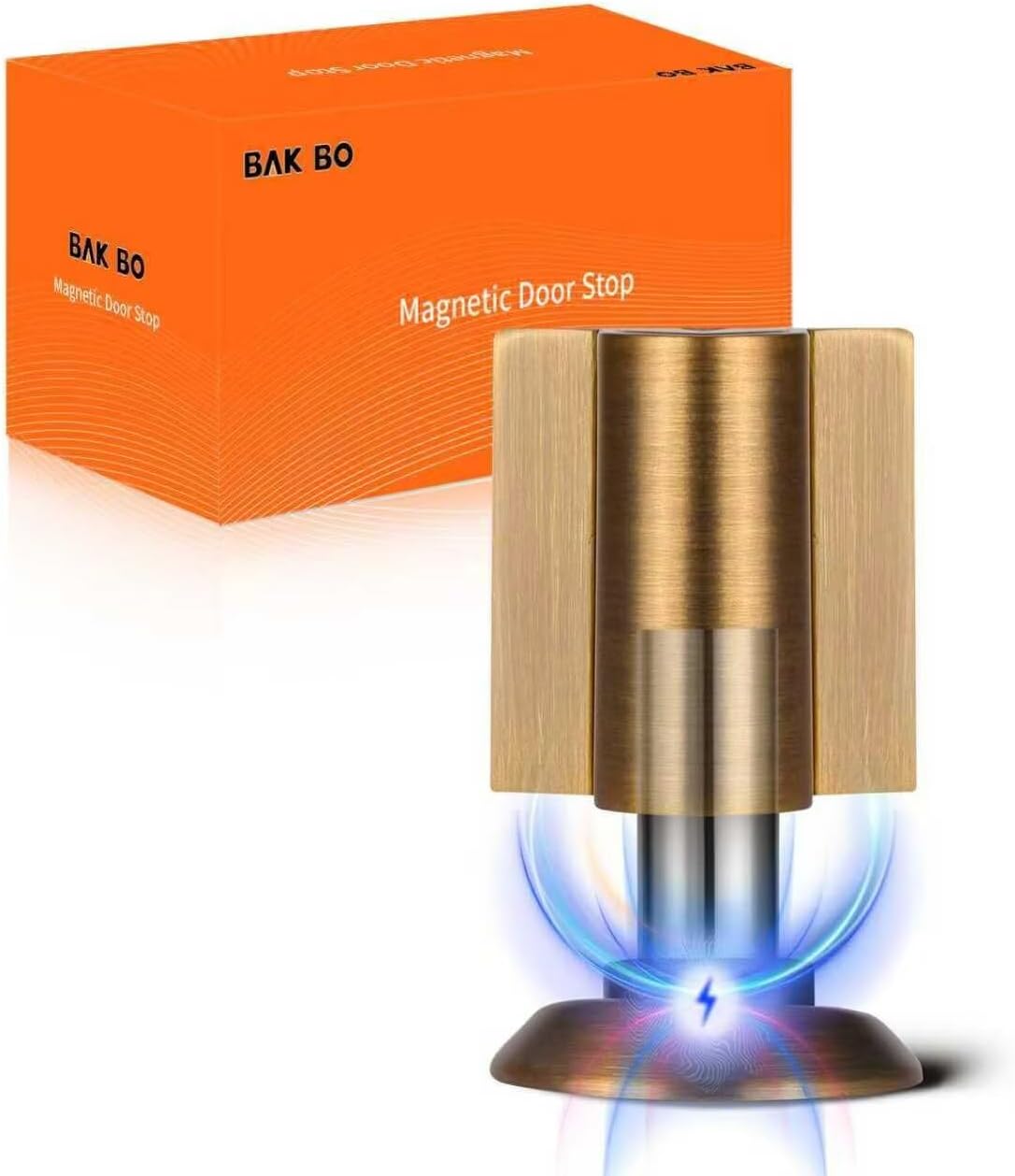 Bak Bo Magnetic Door Stoppers 2 Pack Bottom of Door Holder Keep Door Open No Drilling Magnet Floor