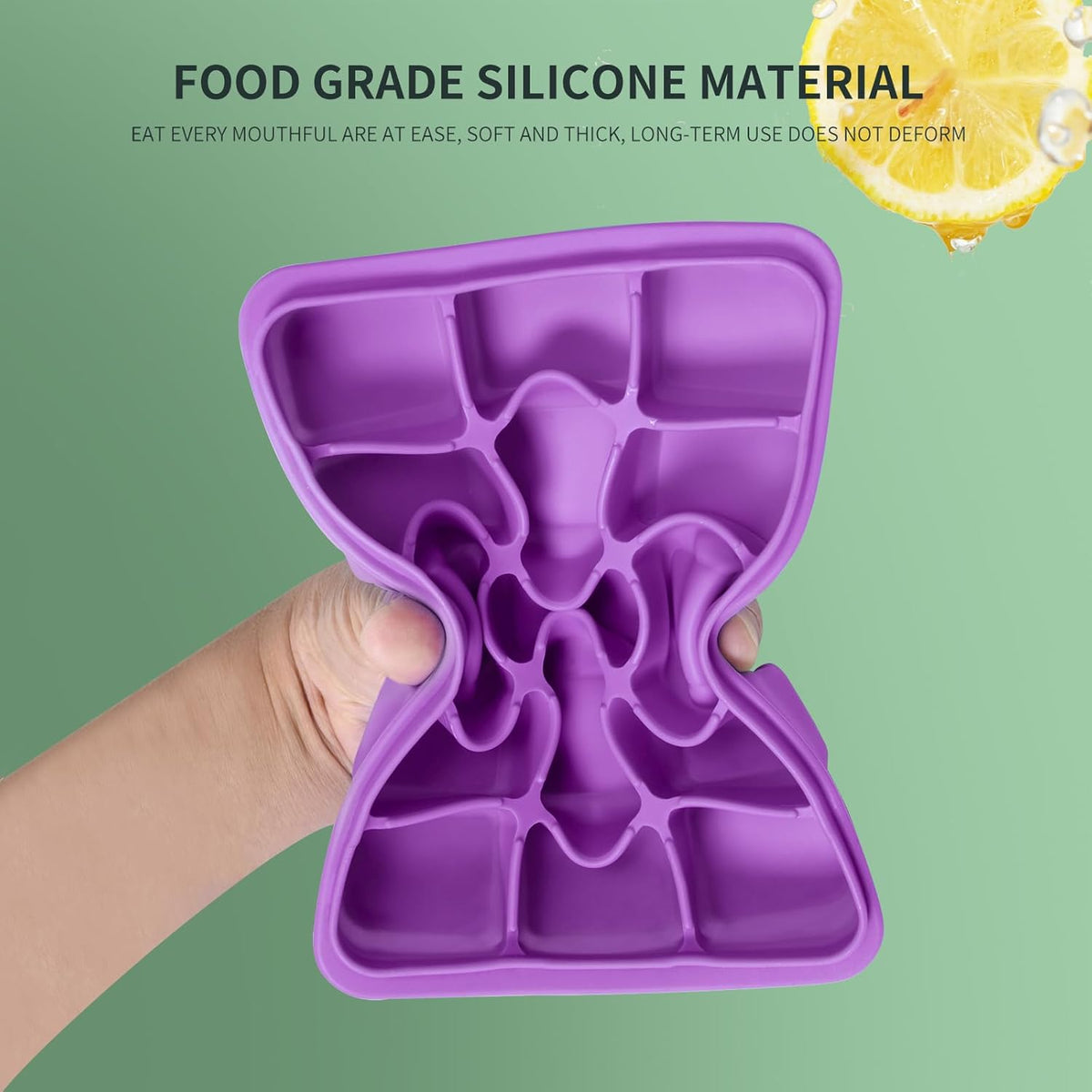 Tvmania Ice Cube Trays Set of 2, Easy Release 15 Flexible Silicone Ice Cube Molds with Removable