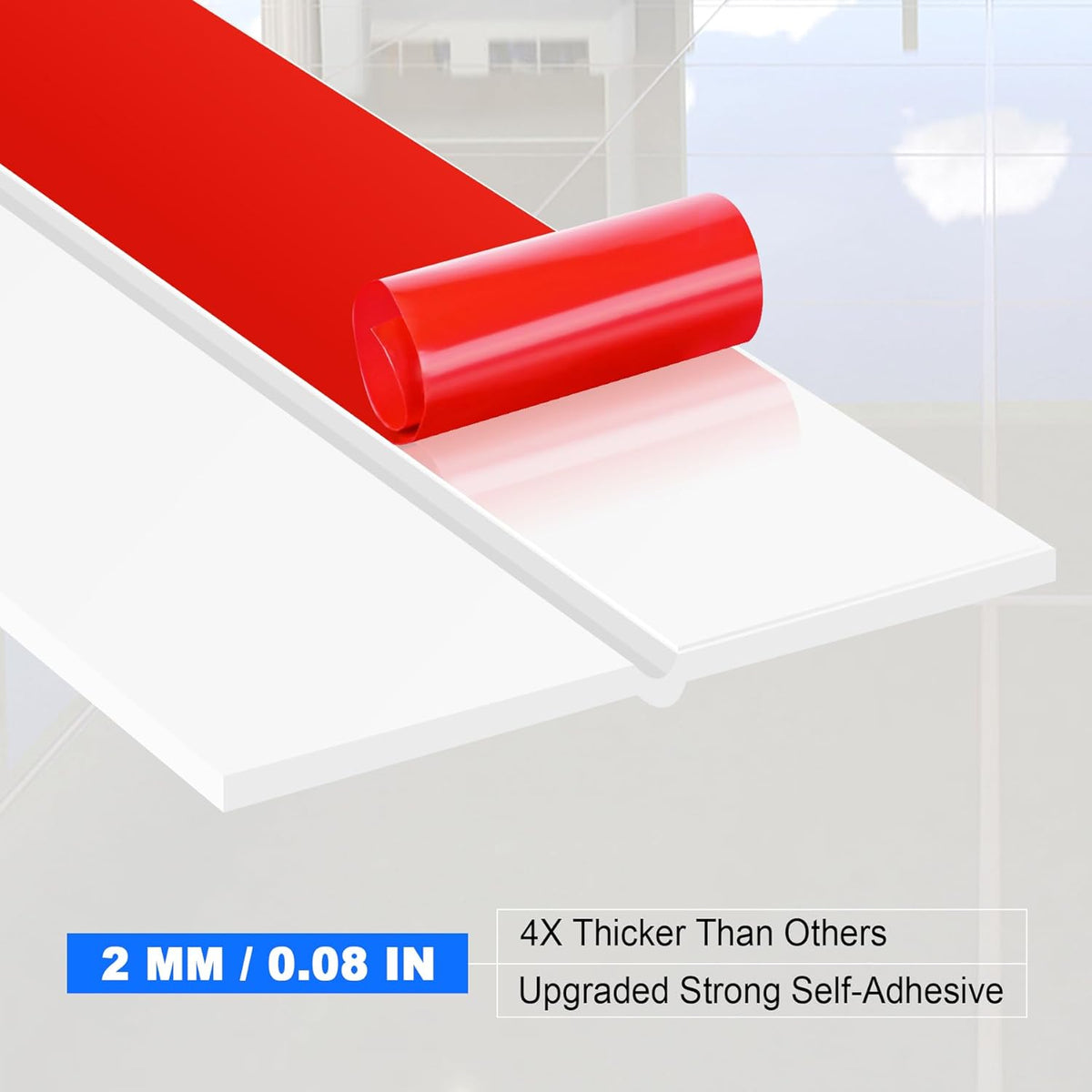 ToLanbbt Weather Stripping Silicone Door Seal Strip 1 in x 20 ft Door Draft Stopper Self Adhesive