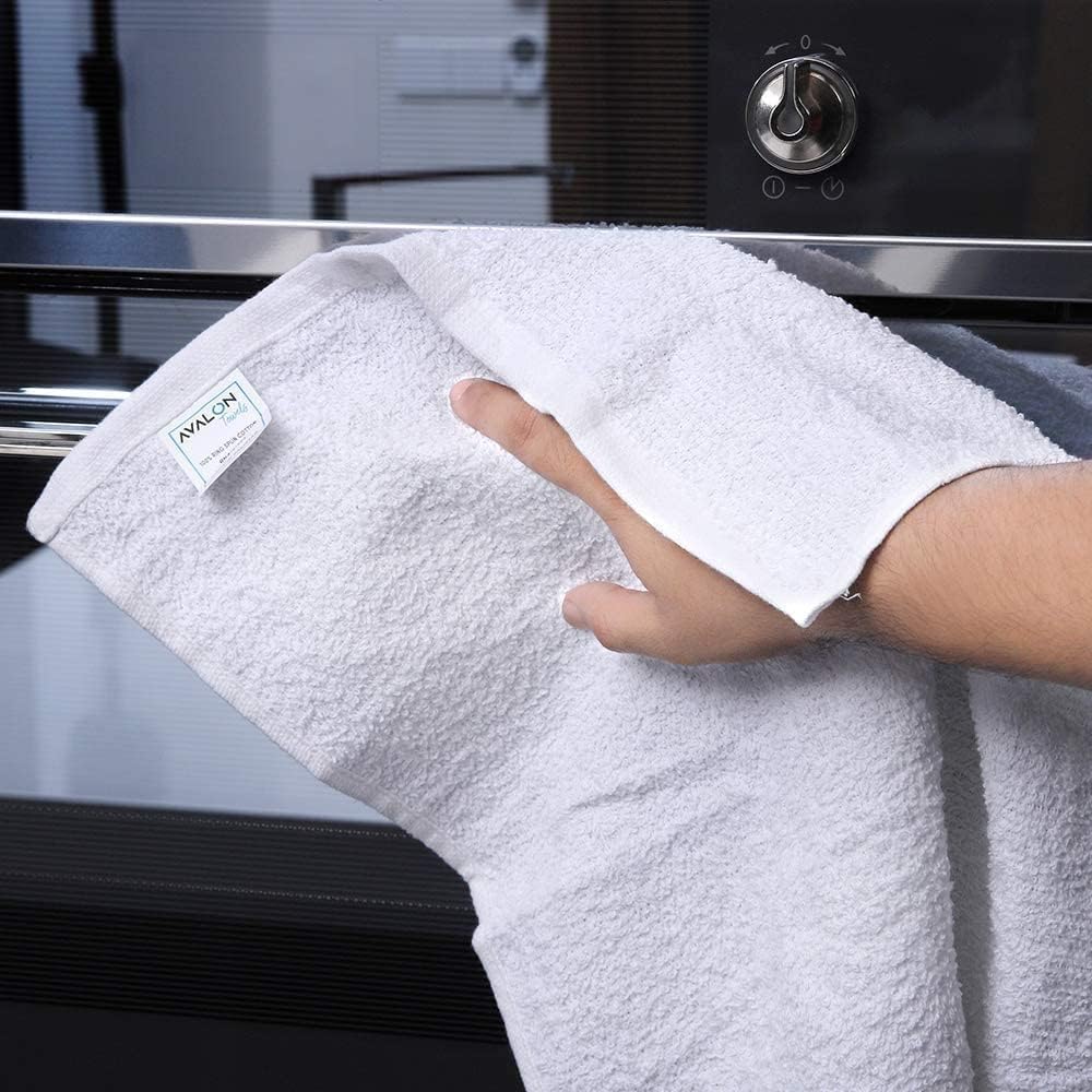 Avalon Towels Terry Bar Mop Towels (Value Pack of 36) Size 16"x19" – Absorbent and Durable