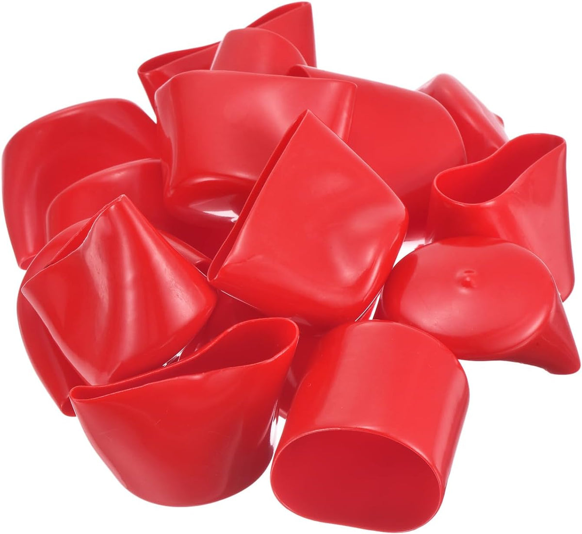 uxcell 20pcs Rubber End Caps 45mm ID Vinyl Round Tube Bolt Cap Cover Thread Protectors Red