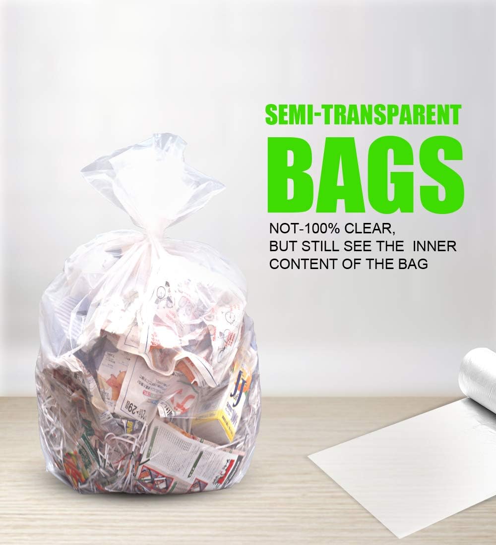 Small Clear Trash Bags – FORID 2.6 Gallon Garbage Bags Wastebasket Bin Liners 220 Count Plastic