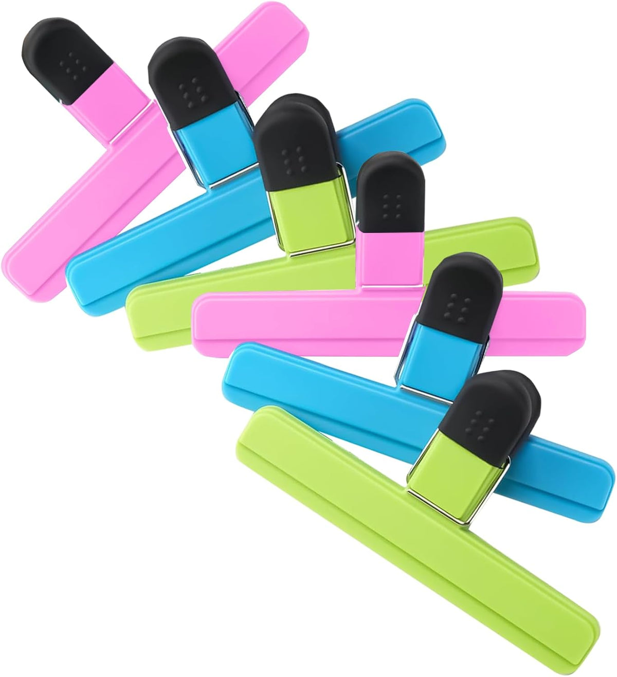 6 Pack Heavy Duty Bag Clip - Large Food Storage Clips for Chips, Snacks, Seal Bags - Durable