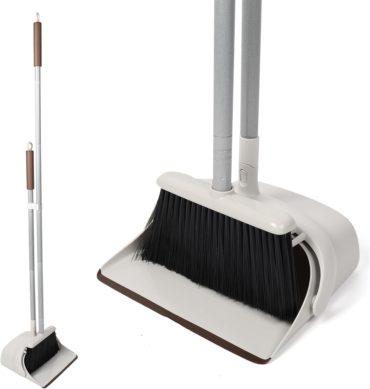 54" Long Handled Broom and Dustpan Set - Perfect Dust Pan and Brush Combo for Efficient Cleaning