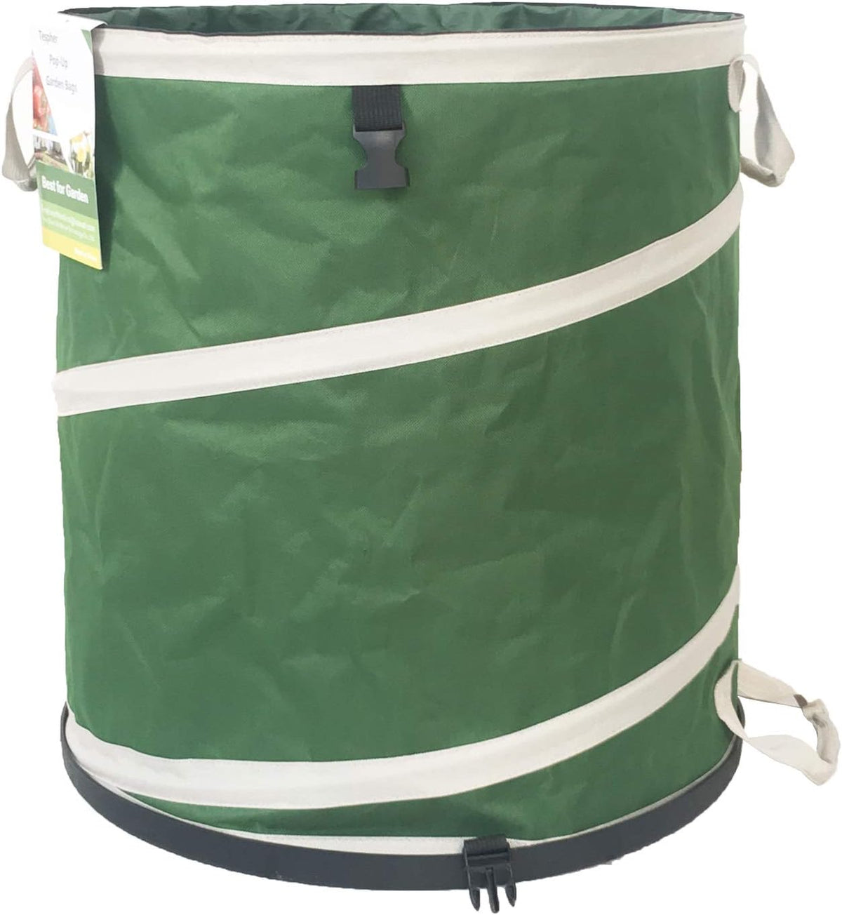 16-Gallon Collapsible Trash Can (16x19 in) Hard-Shell Bottom Yard Garden Bag for Pop-Up Trash