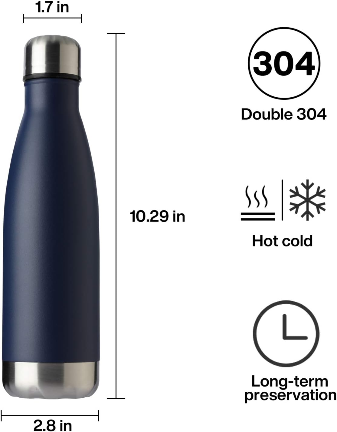 MEWAY 17oz Sport Water Bottle 8 Pack Vacuum Insulated Stainless Steel Leak-Proof Double Wall Cola