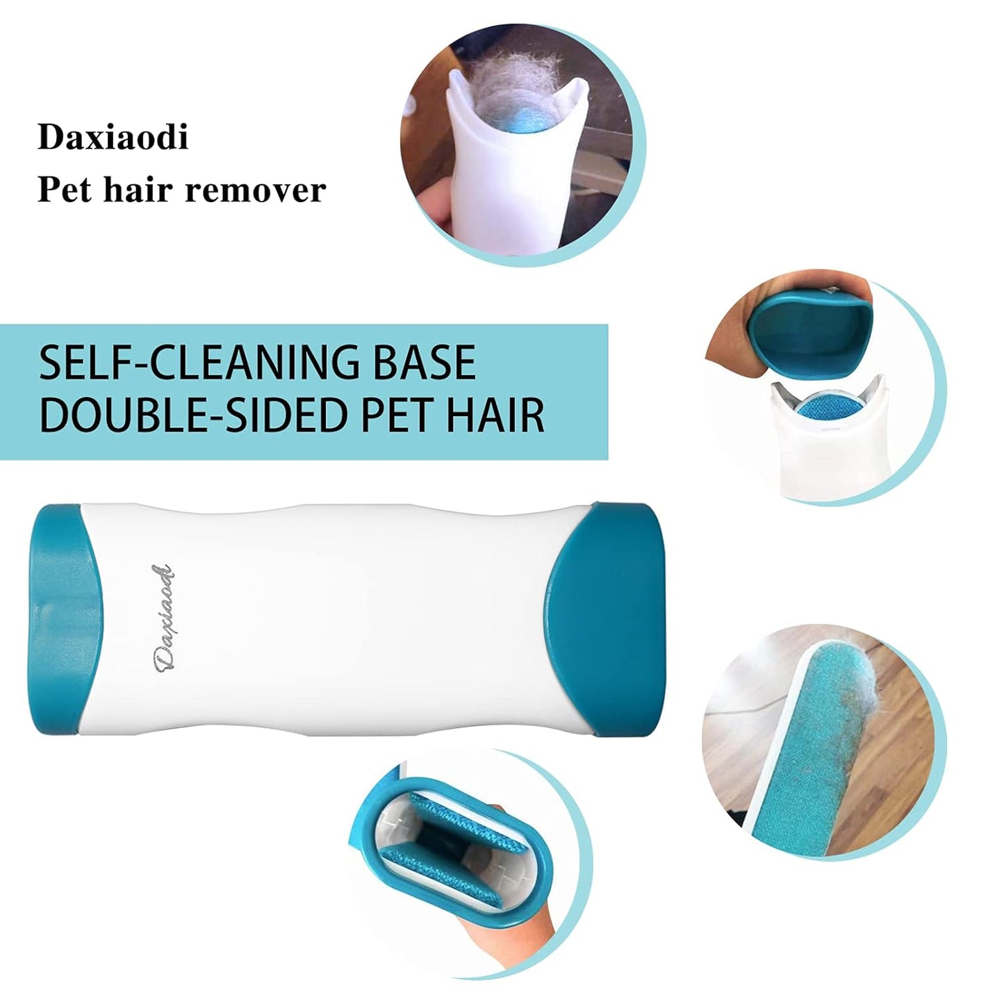 2 Pack Furniture Lint Remover Brushes, Double Sided Self Cleaning Loose Hair Catcher for Pet, Hair