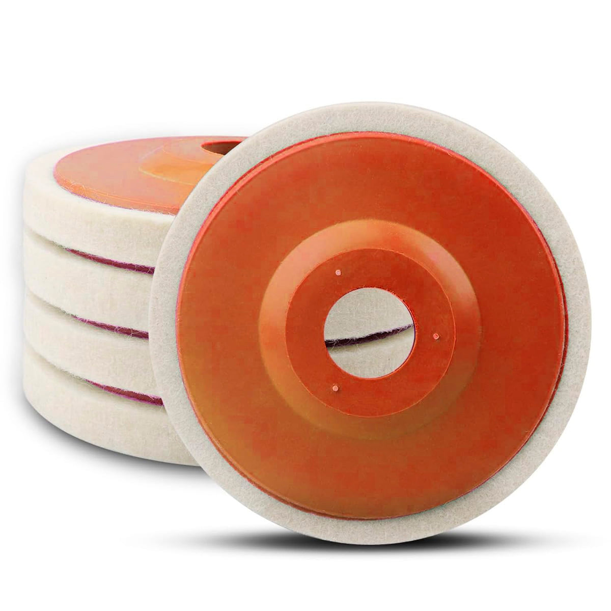 5 Pcs 4.5 Inch Wool Felt Polishing Wheel Disc,Wool Polishing Wheel Disc for 7/8 Inch Angle Grinder