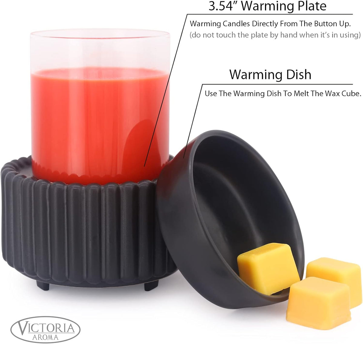 Ceramic Wax Melt Warmer 3-in-1 Candle Wax Warmer for Scented Wax Melter Electric Fragrance Wax