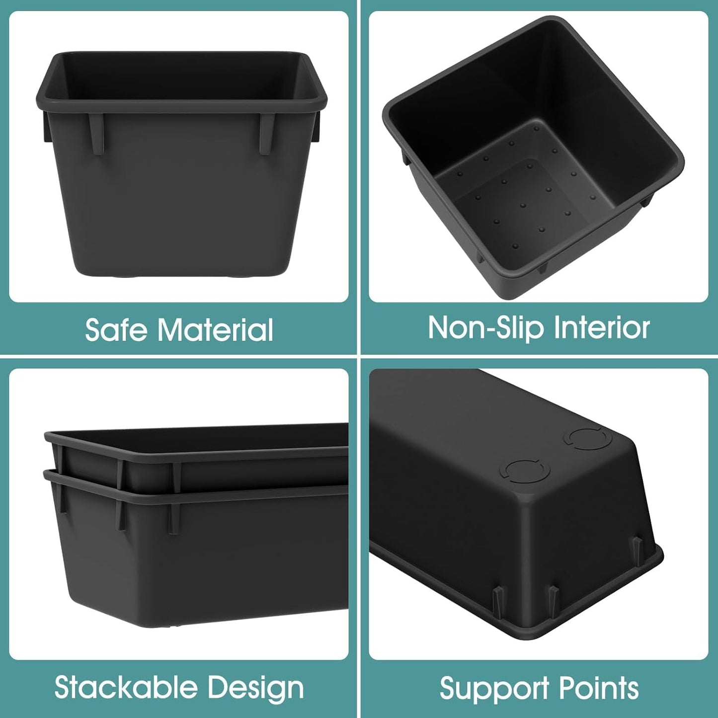 WOWBOX 25 PCS Plastic Drawer Organizer Set, Desk Drawer Divider Organizers and Storage Bins for