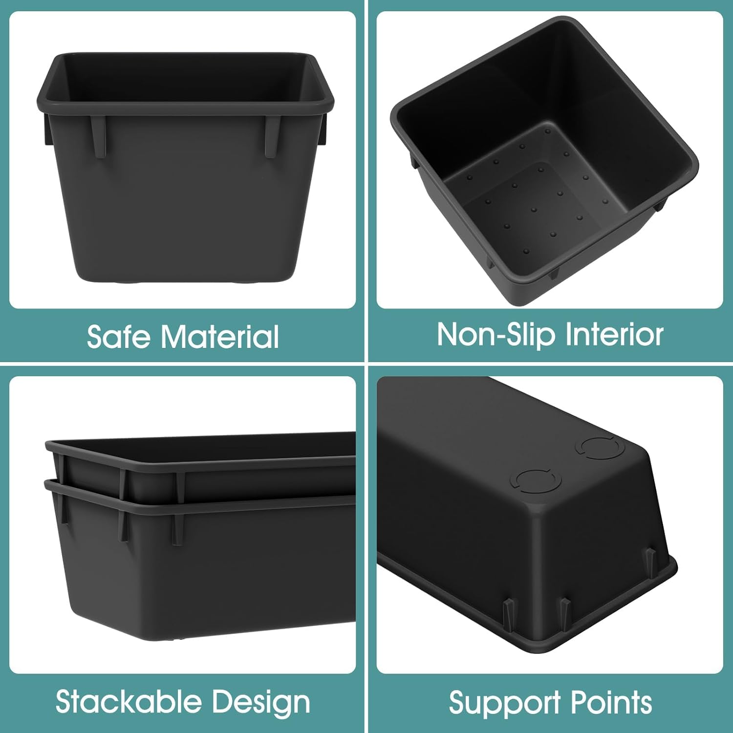 WOWBOX 25 PCS Plastic Drawer Organizer Set, Desk Drawer Divider Organizers and Storage Bins for