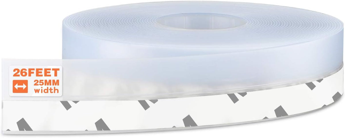 26 Feet Silicone Seal Strip, Door Weather Stripping Window Sealing Tape for Draft Stopper Adhesive