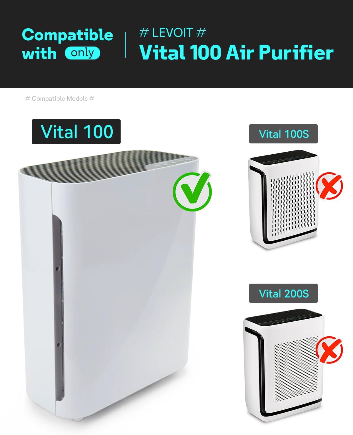 Leemone Vital 100 Replacement Filter Compatible with LEVOIT Vital100 Air Purifier and VAVA VA-EE004