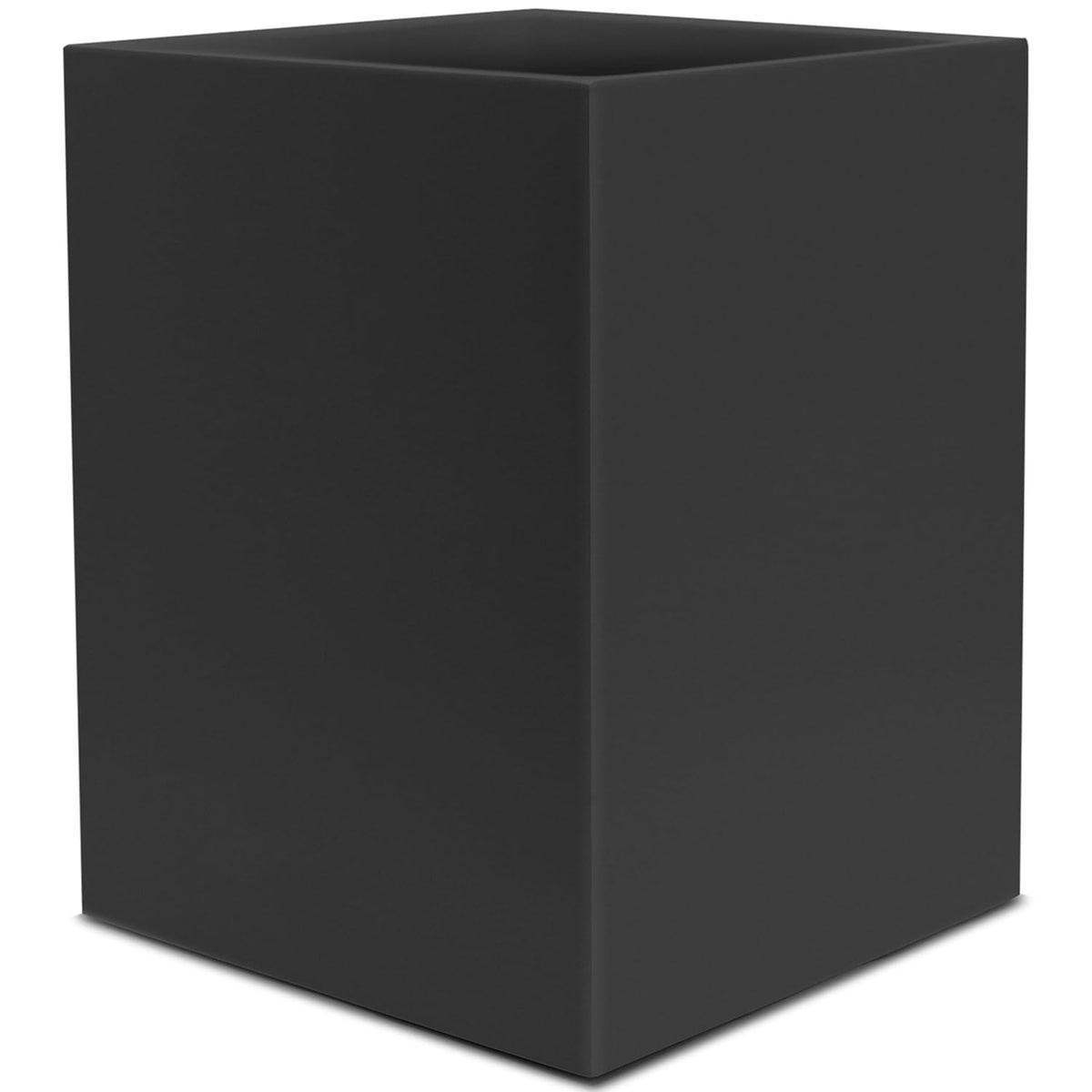 Matte Black Square Small Trash Can, 2 Gallons / 7.5L Garbage Can, Waste Basket for Home, Bathrooms