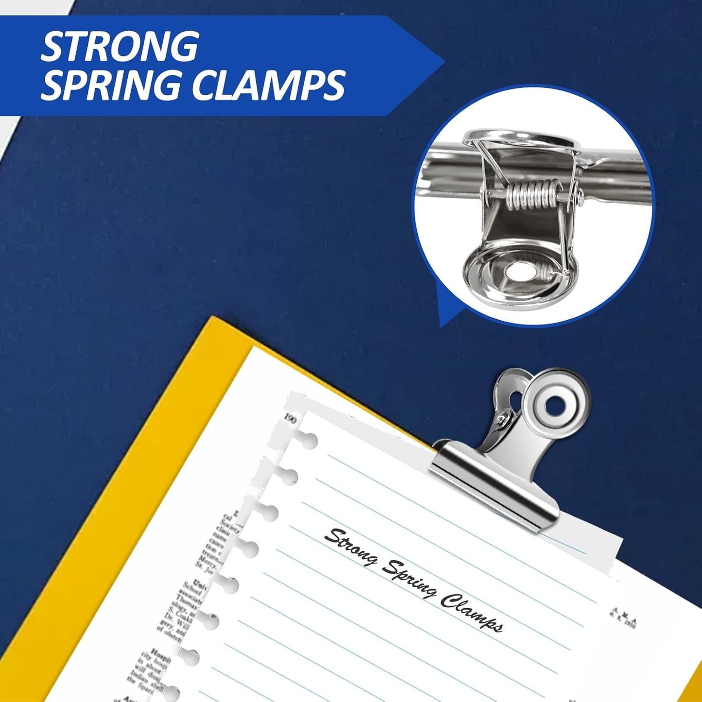 30 Pack Small Bull Clips 0.87 Inch Mini Metal Hinge Clips Binder Paper Hinge Clip for Office, Home