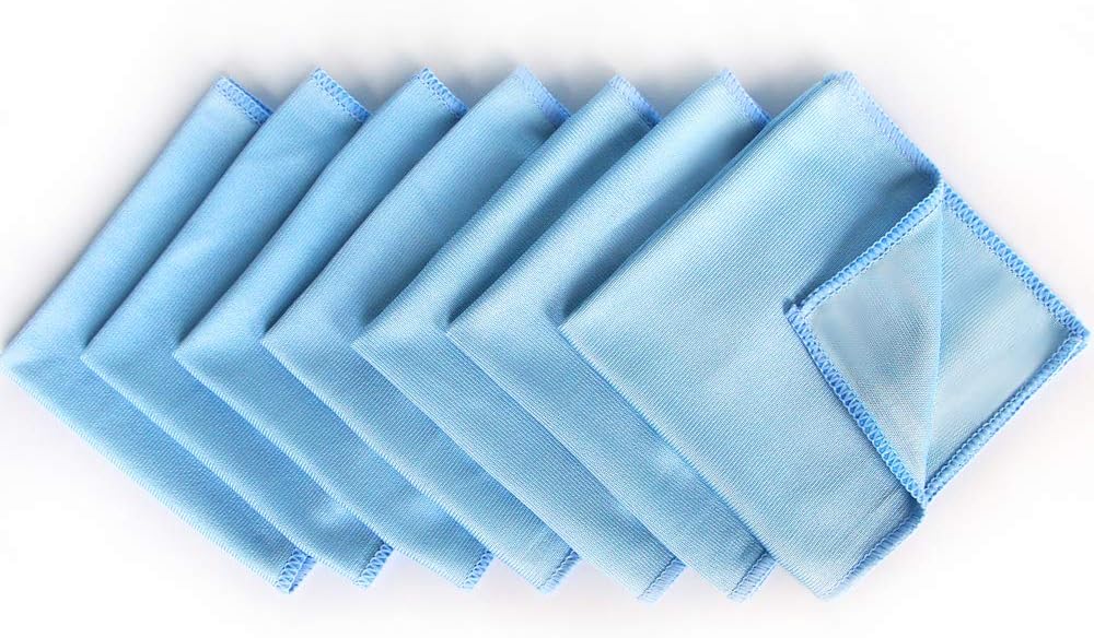 Auto Care Microfiber Glass Cleaning Cloths Towels for Windows Mirrors Windshield Computer Screen TV