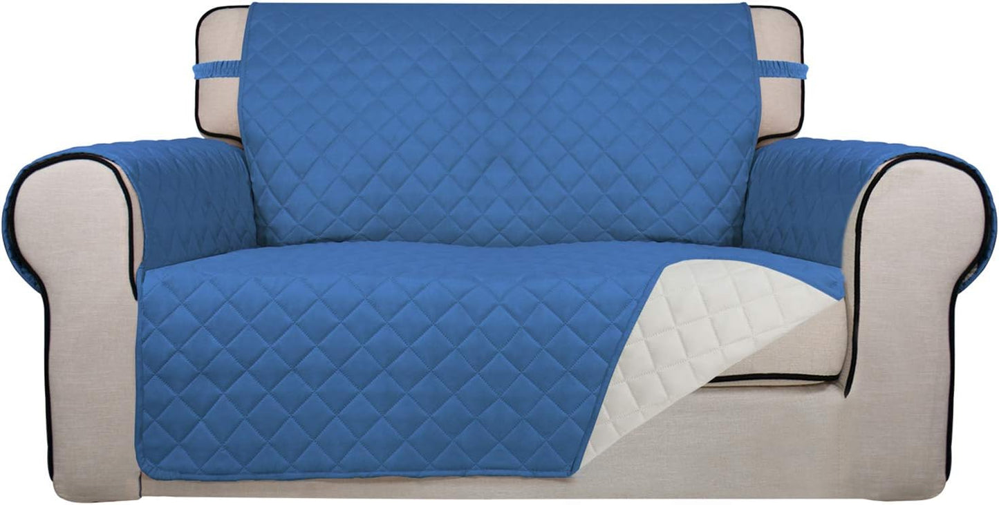 PureFit Reversible Quilted Sofa Cover, Water Resistant Medium Slipcover Furniture Protector