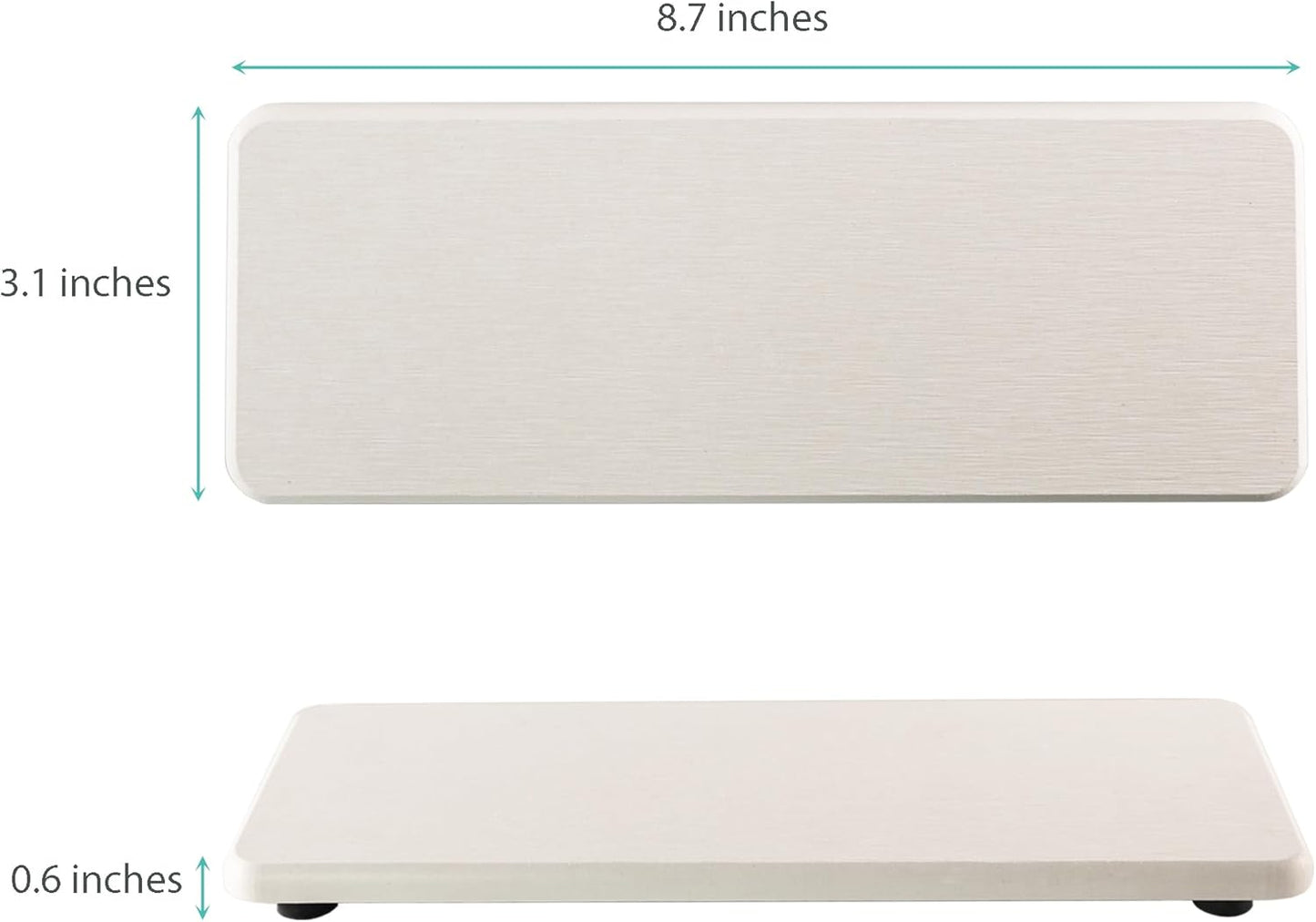 2 Pcs Water Absorbing Stone Trays, Kitchen/Bathroom Sink Soap Dish, Diatomite Tray Used for Hand