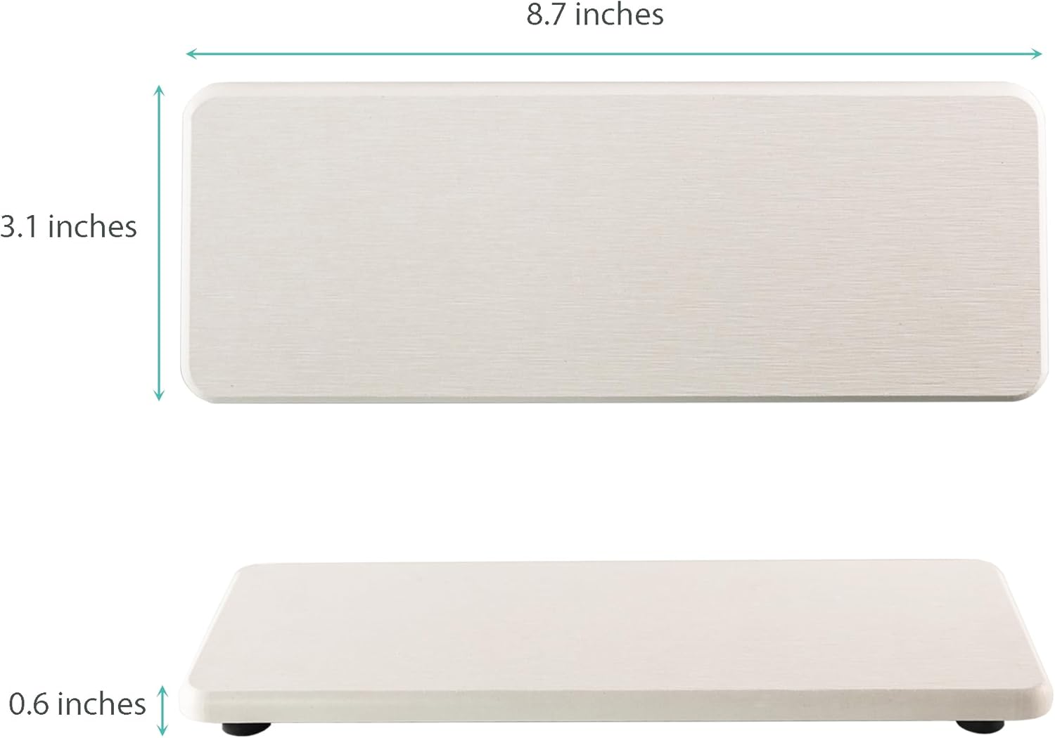 2 Pcs Water Absorbing Stone Trays, Kitchen/Bathroom Sink Soap Dish, Diatomite Tray Used for Hand