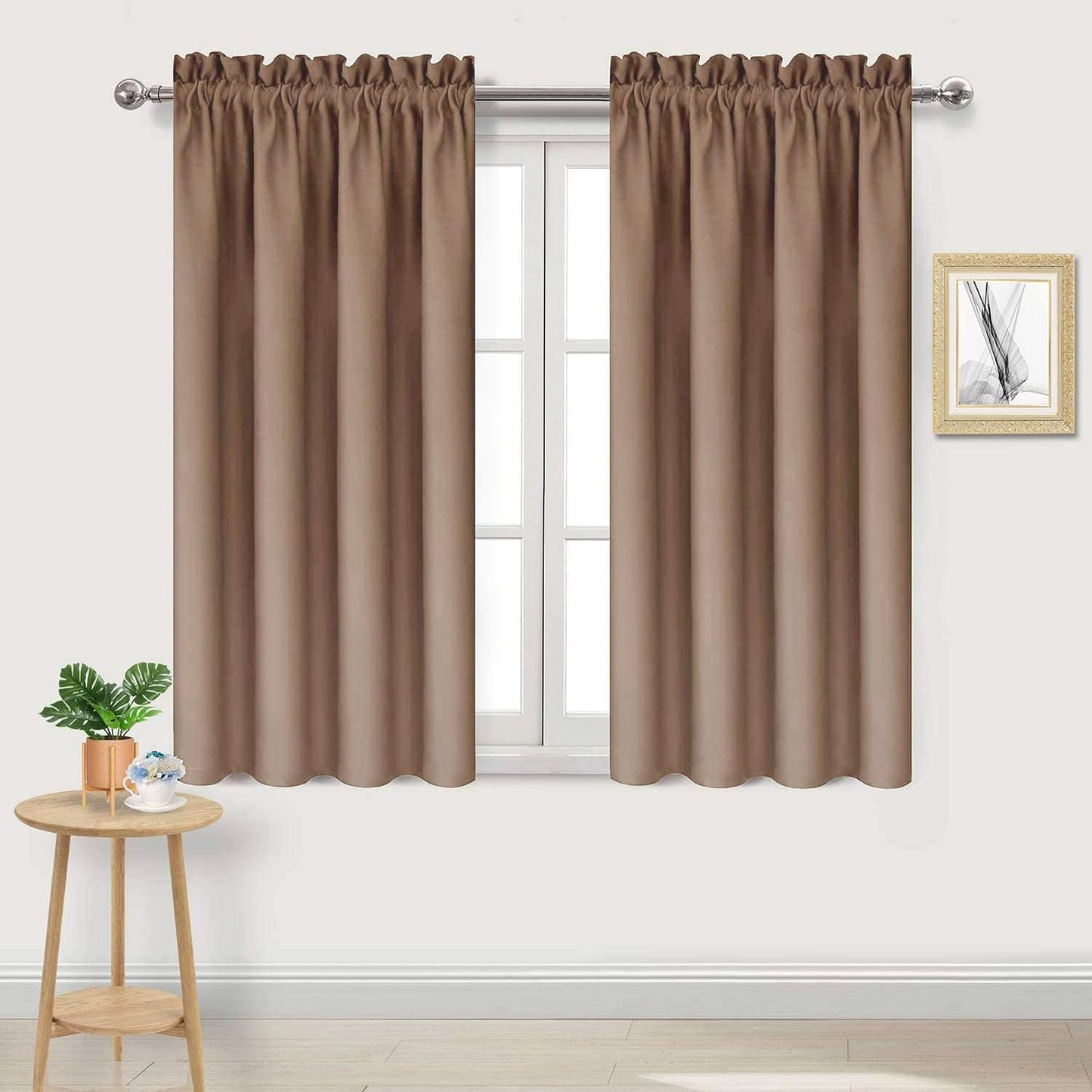 DWCN Blackout Curtains Room Darkening Thermal Insulated Bedroom Curtains Window Curtain Panels, 42
