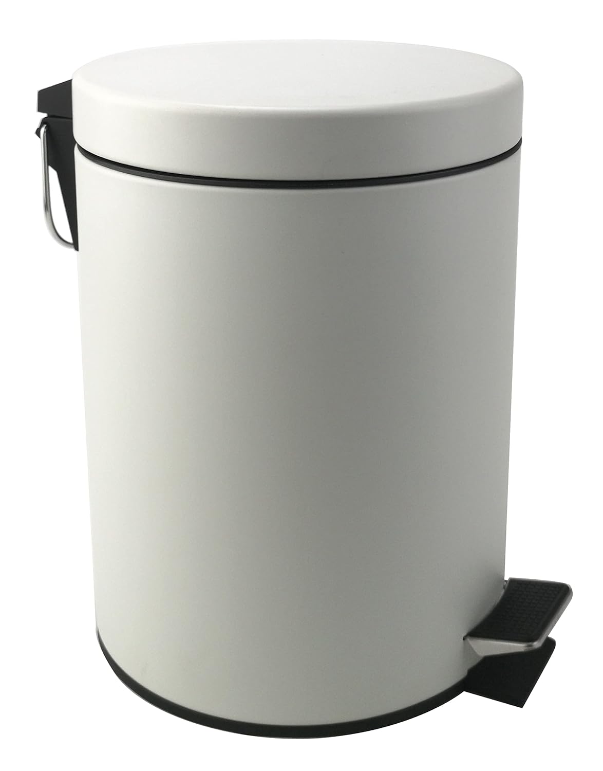 Stainless Steel Small Trash Can with Lid & Step Pedal - 5 Liters/1.3 Gallon Soft Close Waste Basket