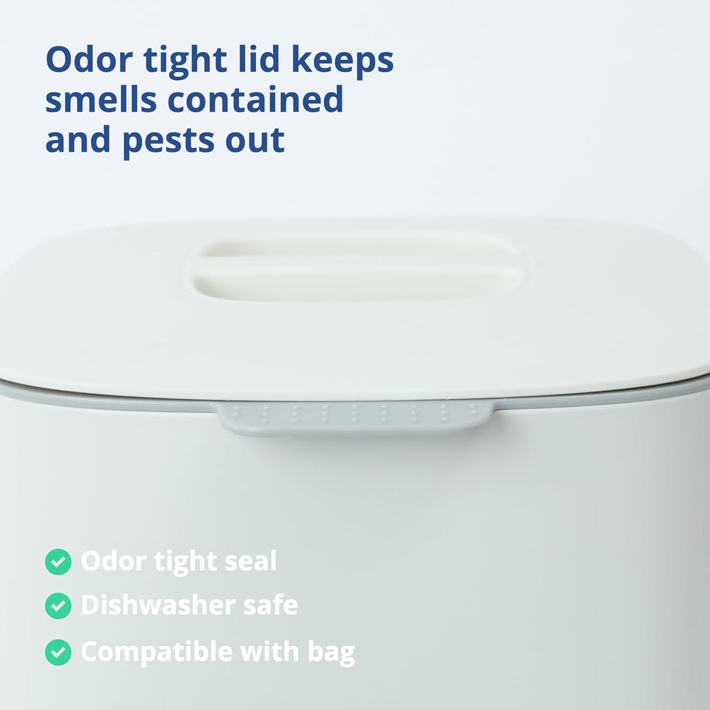 Blue Ginkgo Kitchen Compost Bin [2.6L / 0.69 GAL] – Filter-Free, Odor-Tight Countertop Food Waste