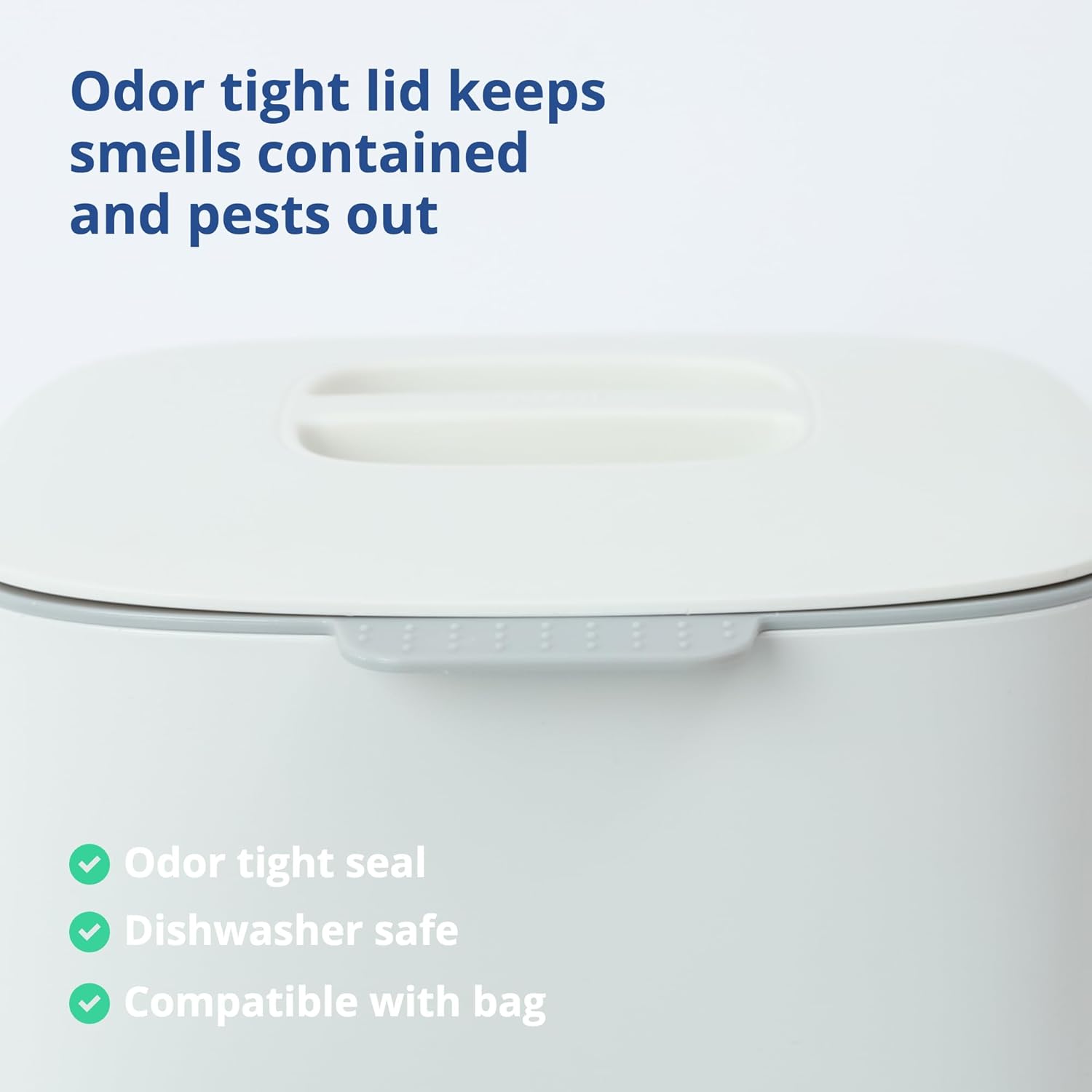 Blue Ginkgo Kitchen Compost Bin [2.6L / 0.69 GAL] – Filter-Free, Odor-Tight Countertop Food Waste