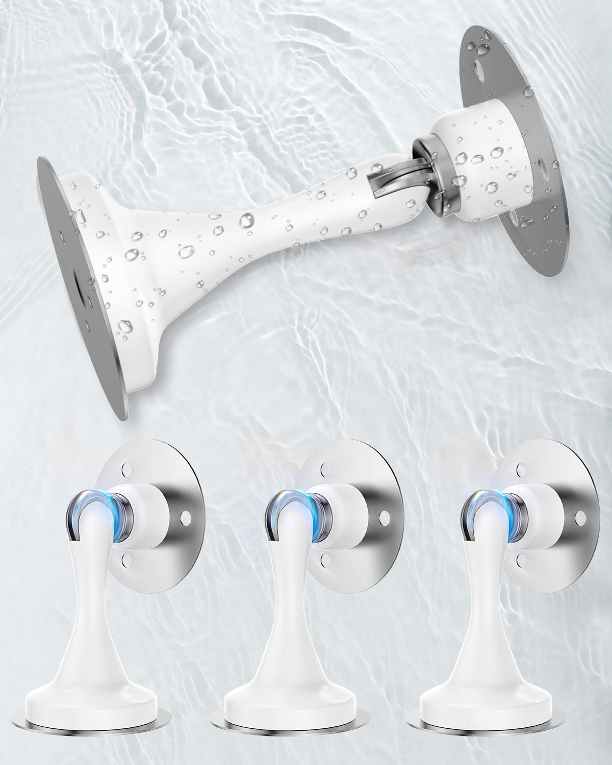Magnetic Door Stoppers Door Catch - 4 Pack Stainless Steel Heavy Duty Door Stops for Bottom of