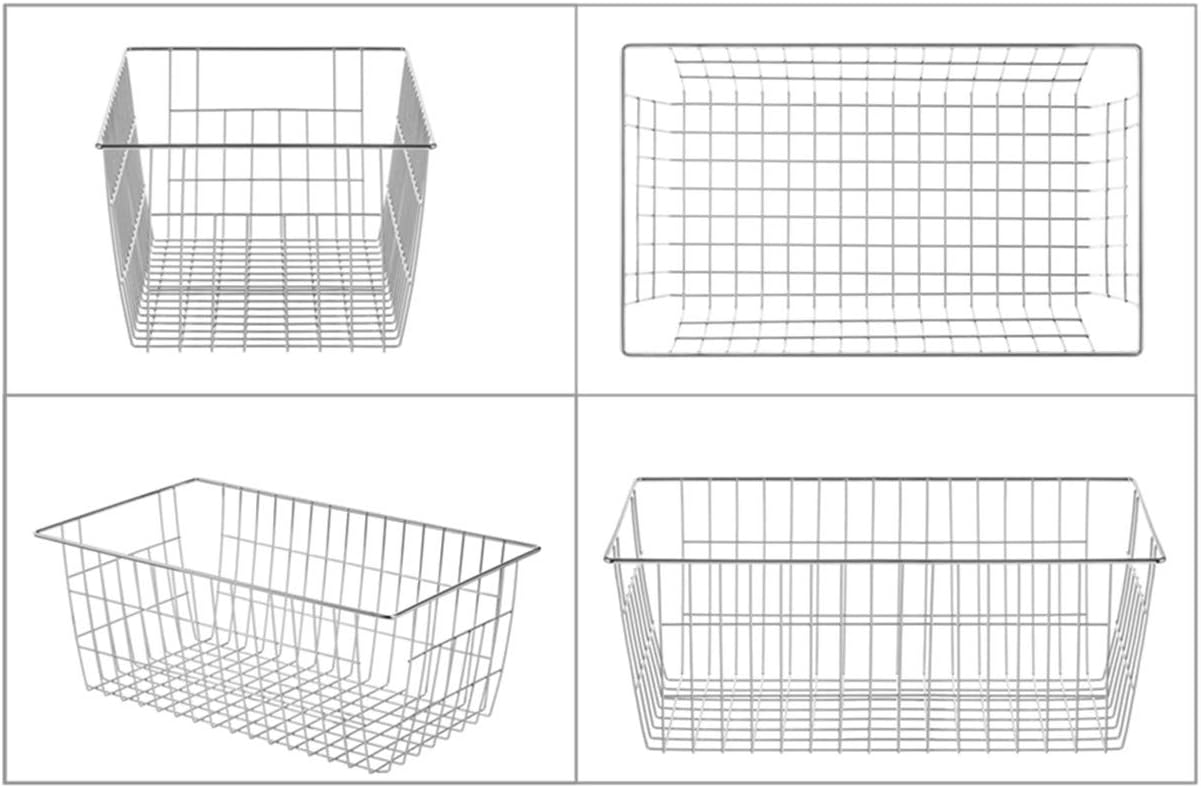 SANNO Freezer Baskets Wire Storage Baskets Closet Organization Baskets Bin Farmhouse Storage Bins