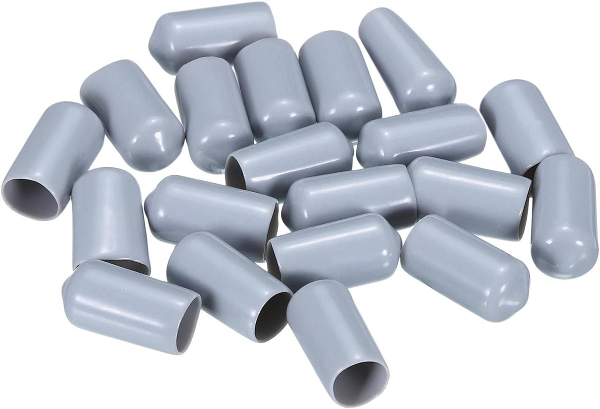uxcell 20pcs Rubber End Caps 10mm(3/8") ID Vinyl PVC Round Tube Bolt Cap Cover Screw Thread