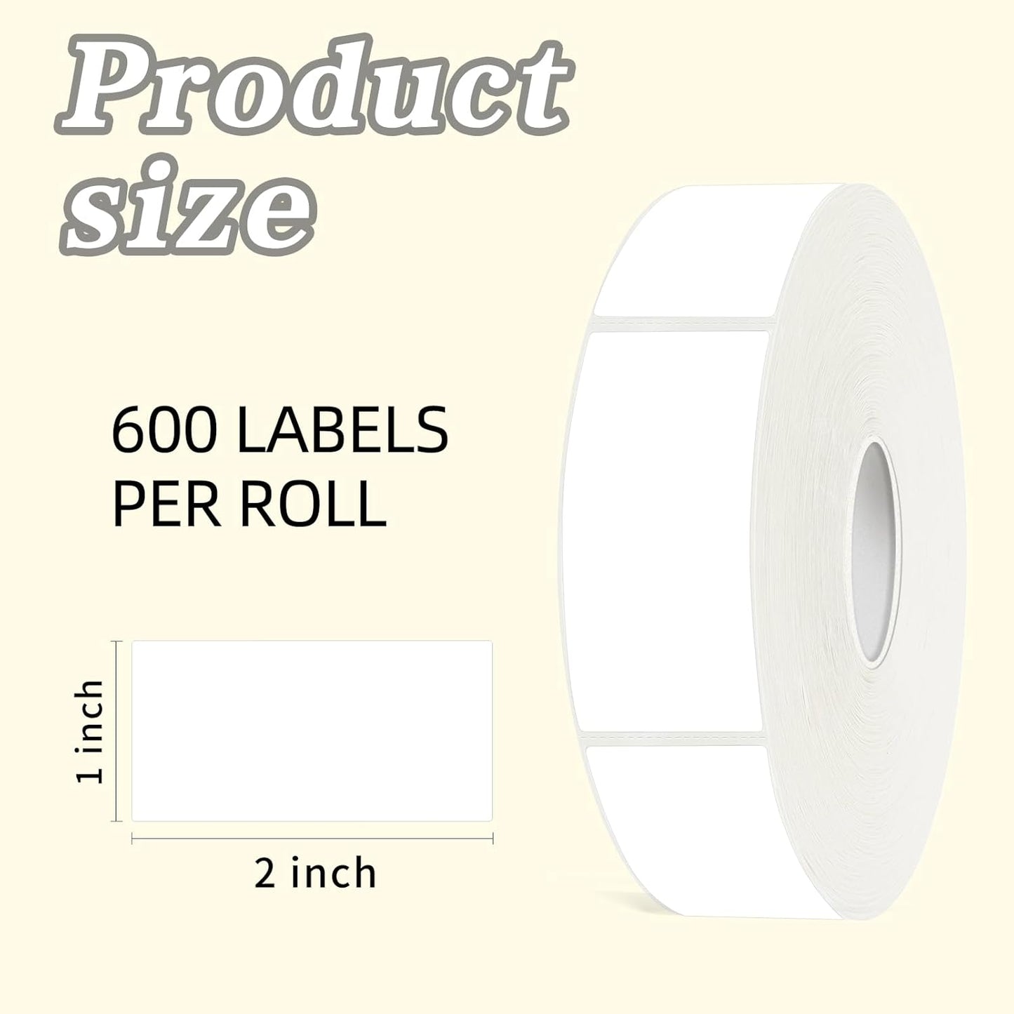 600 Blank Removable Freezer Labels Water Oil Resistant with Perforation Line for Food Containers