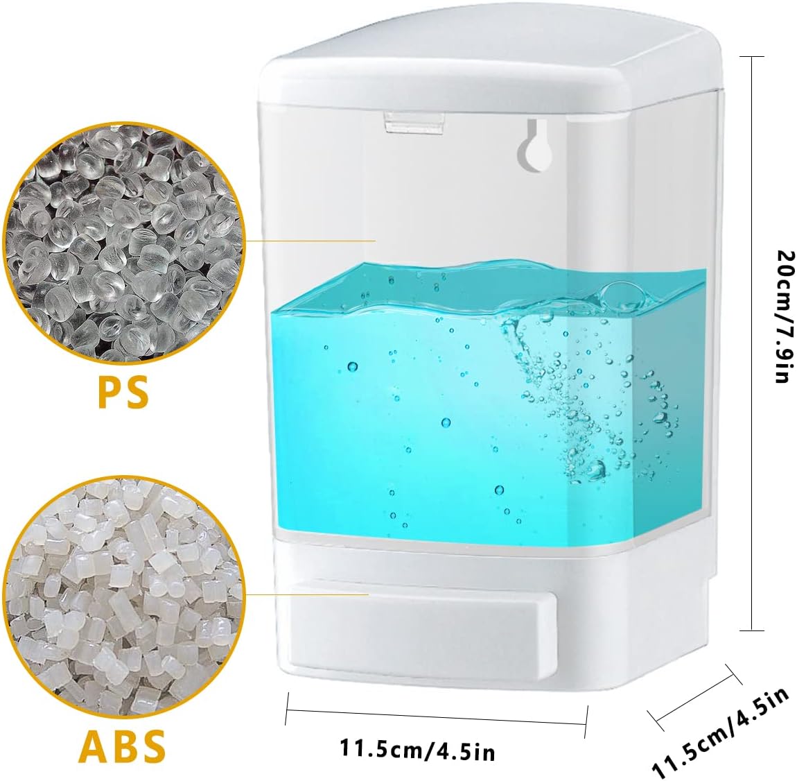 Manual Soap Dispenser Bathroom Kitchen Wall Mounted Commercial Soap Dispenser for Liquid Containers