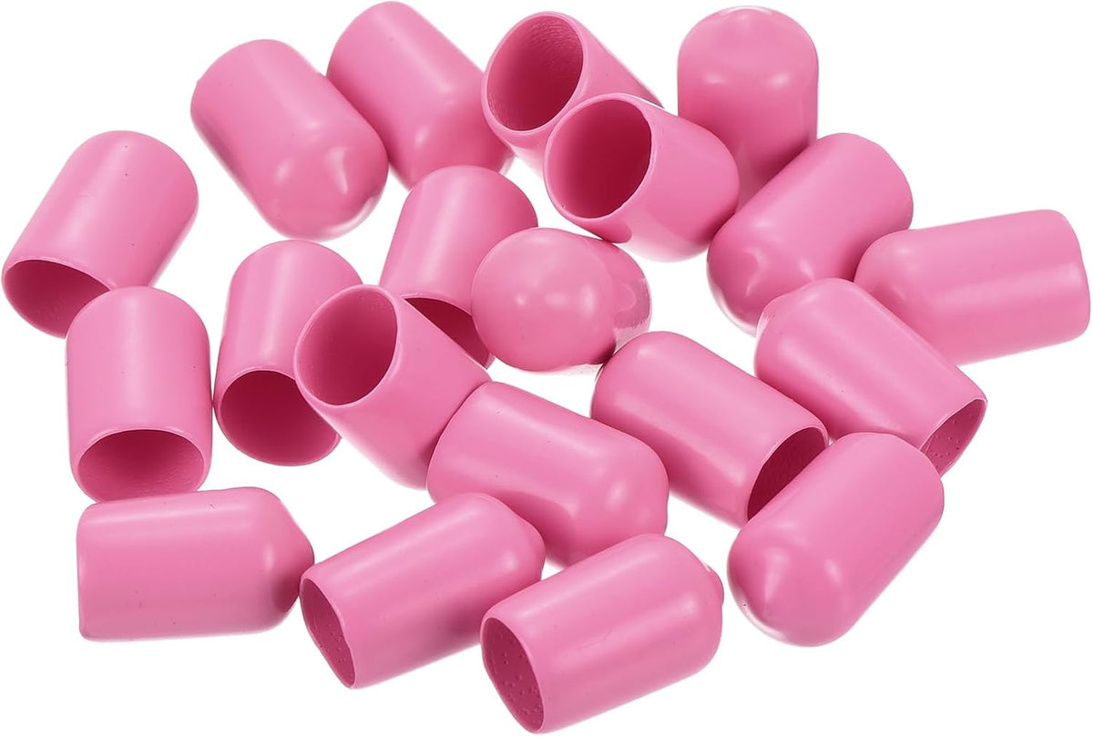 uxcell 20pcs Rubber End Caps 9mm(3/8 inch) ID Vinyl PVC Round Tube Bolt Cap Cover Screw Thread