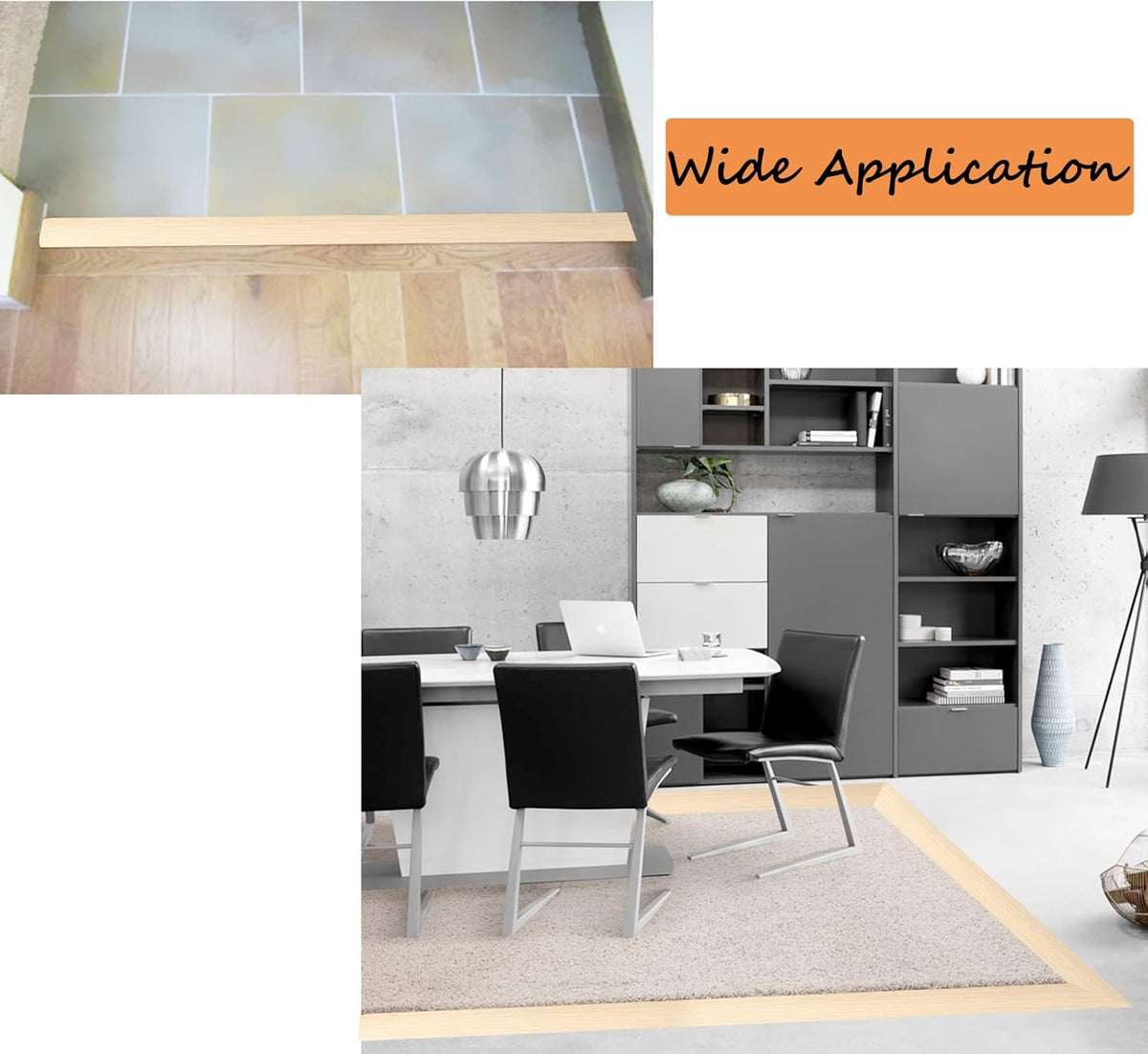 Floor Transition Strip & Self Adhesive Floor Vinyl Floor Edge Trim Laminate Floor Gap Covering