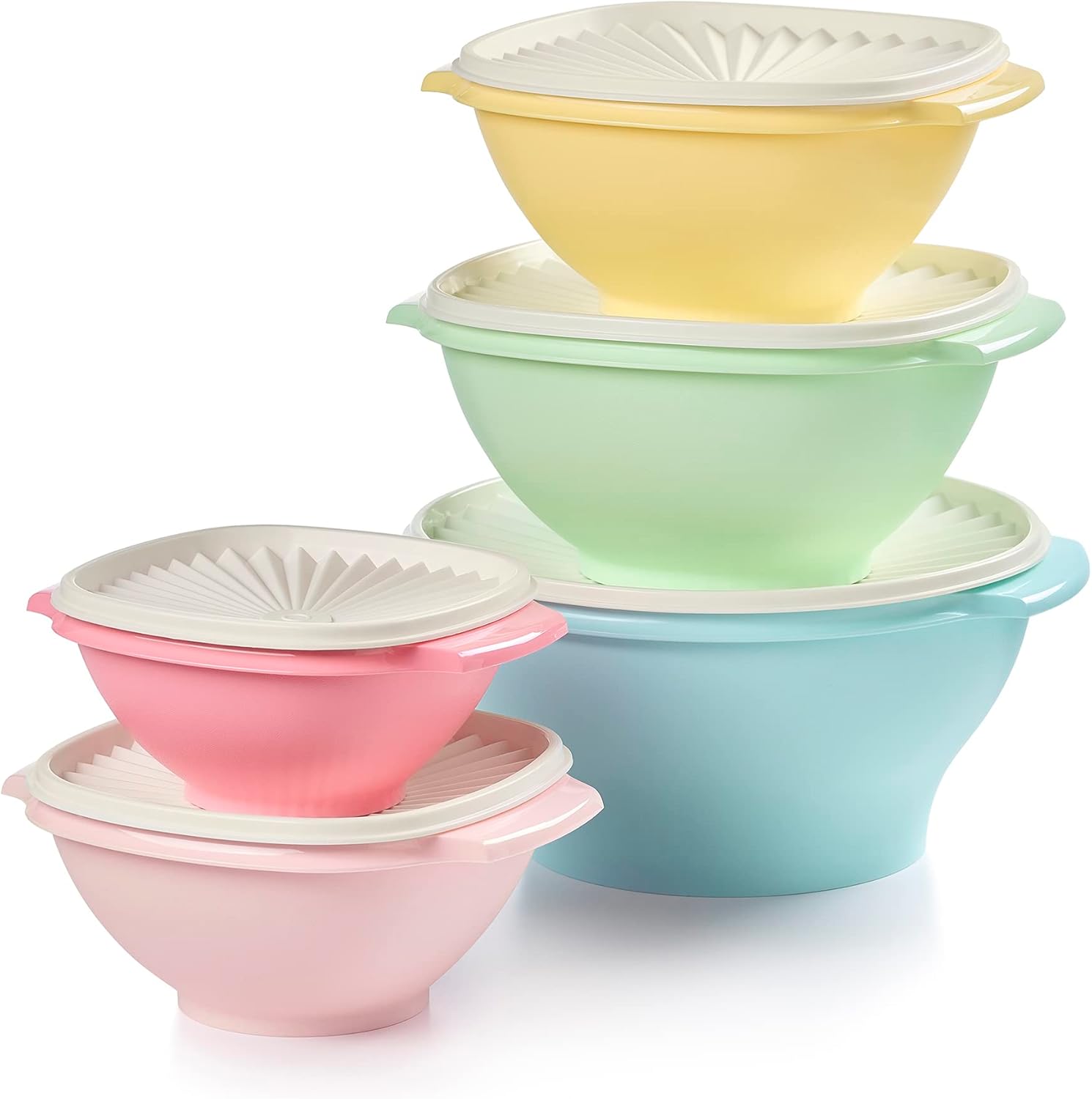 Tupperware Heritage Collection, 10 Piece Food Storage Container Set in Vintage Colors, Dishwasher