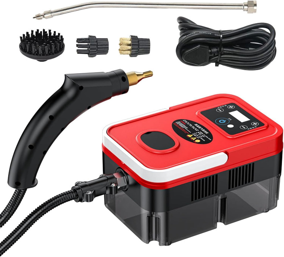 Irishom Steam Cleaner Handheld with 4pcs Accessories, Touch Screen 6 Levels Adjustable 15s Fast