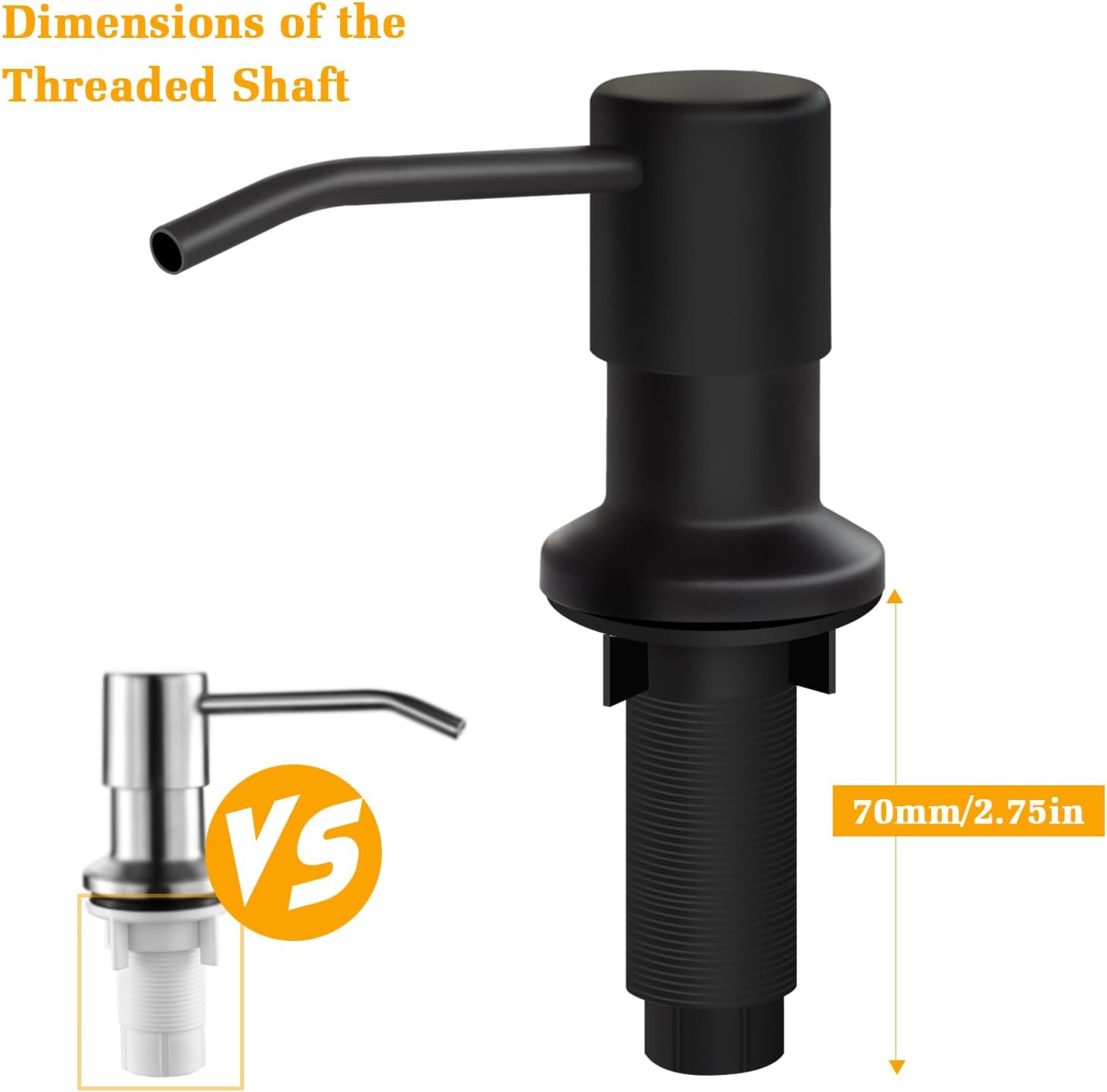 Soap Dispenser for Kitchen Sink, Built in Sink Soap Dispenser Lotion Dispenser with 17 OZ Bottle