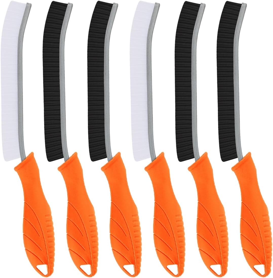 Hard Bristle Crevice Cleaning Brush-Thin Gap Scrub Brush, Small Cleaning Brush, Grout Brush
