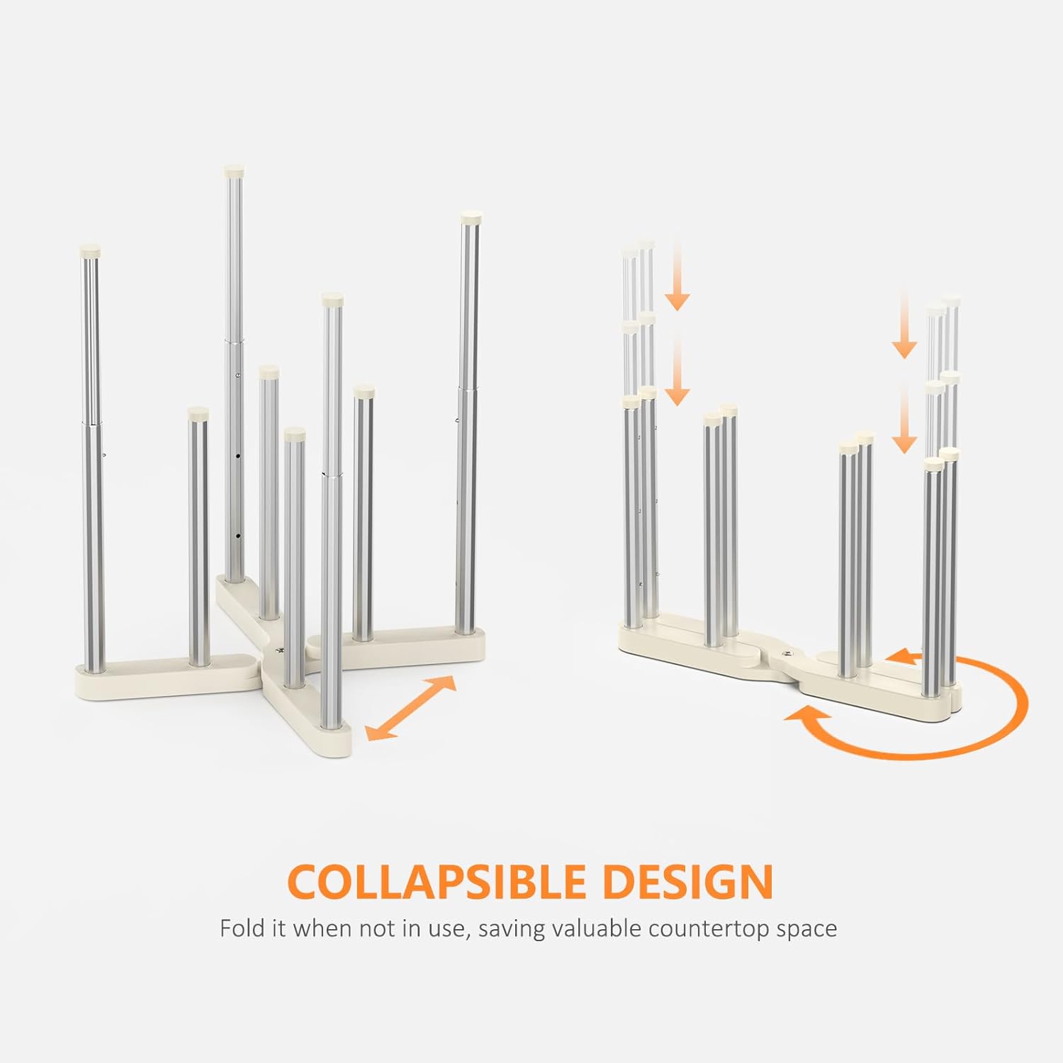 Reusable Storage Bag Drying Rack, Retractable Metal Bottle Drying Rack,Collapsible Cup Draining